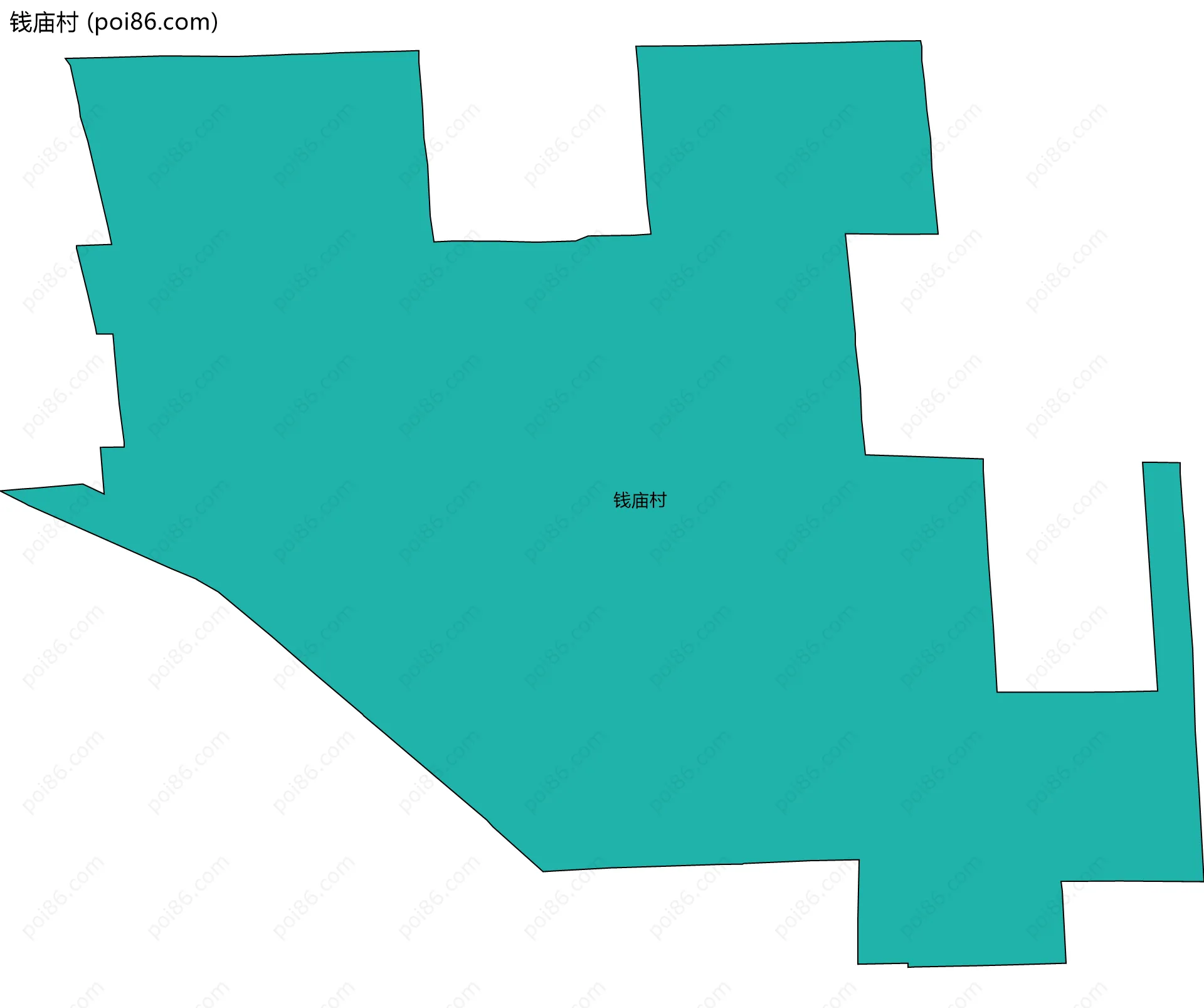 钱庙村边界地图