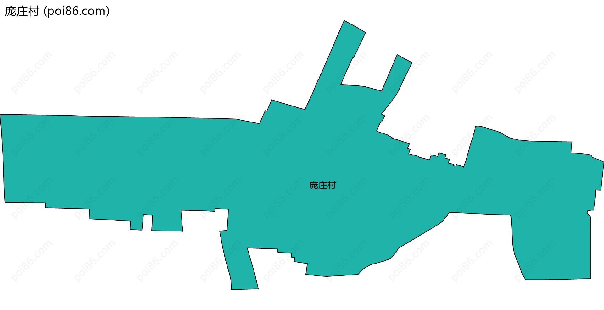 庞庄村边界地图
