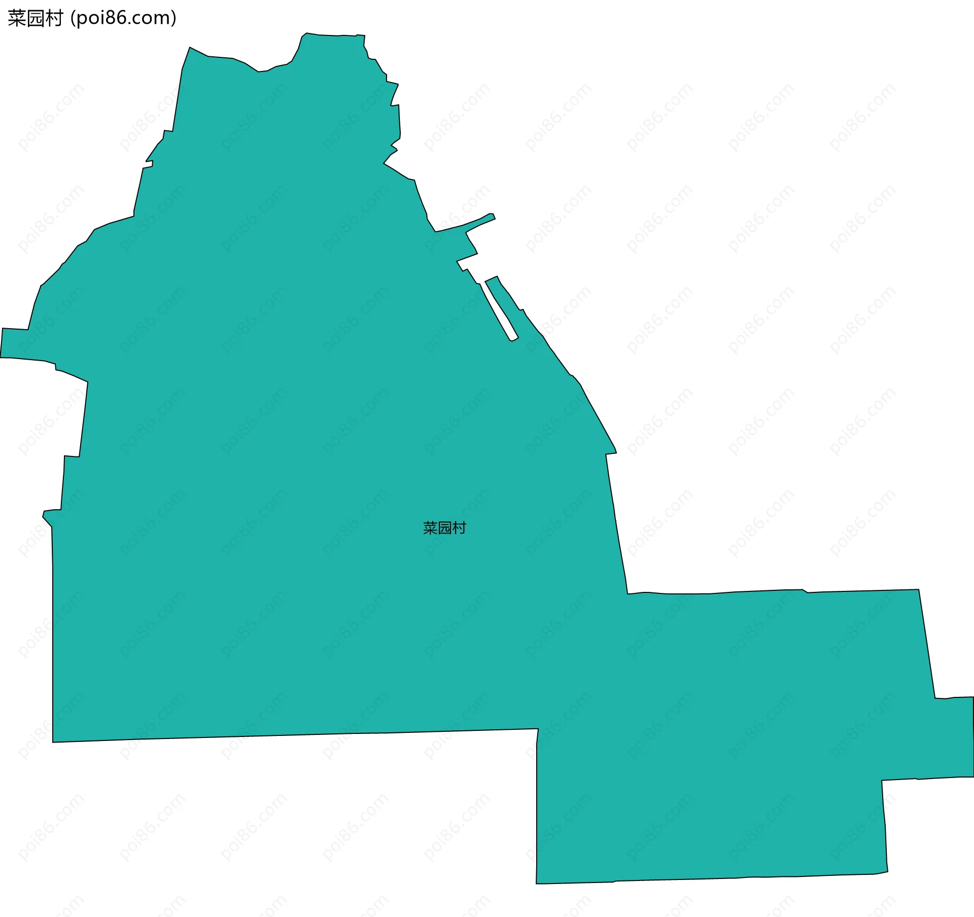 菜园村边界地图