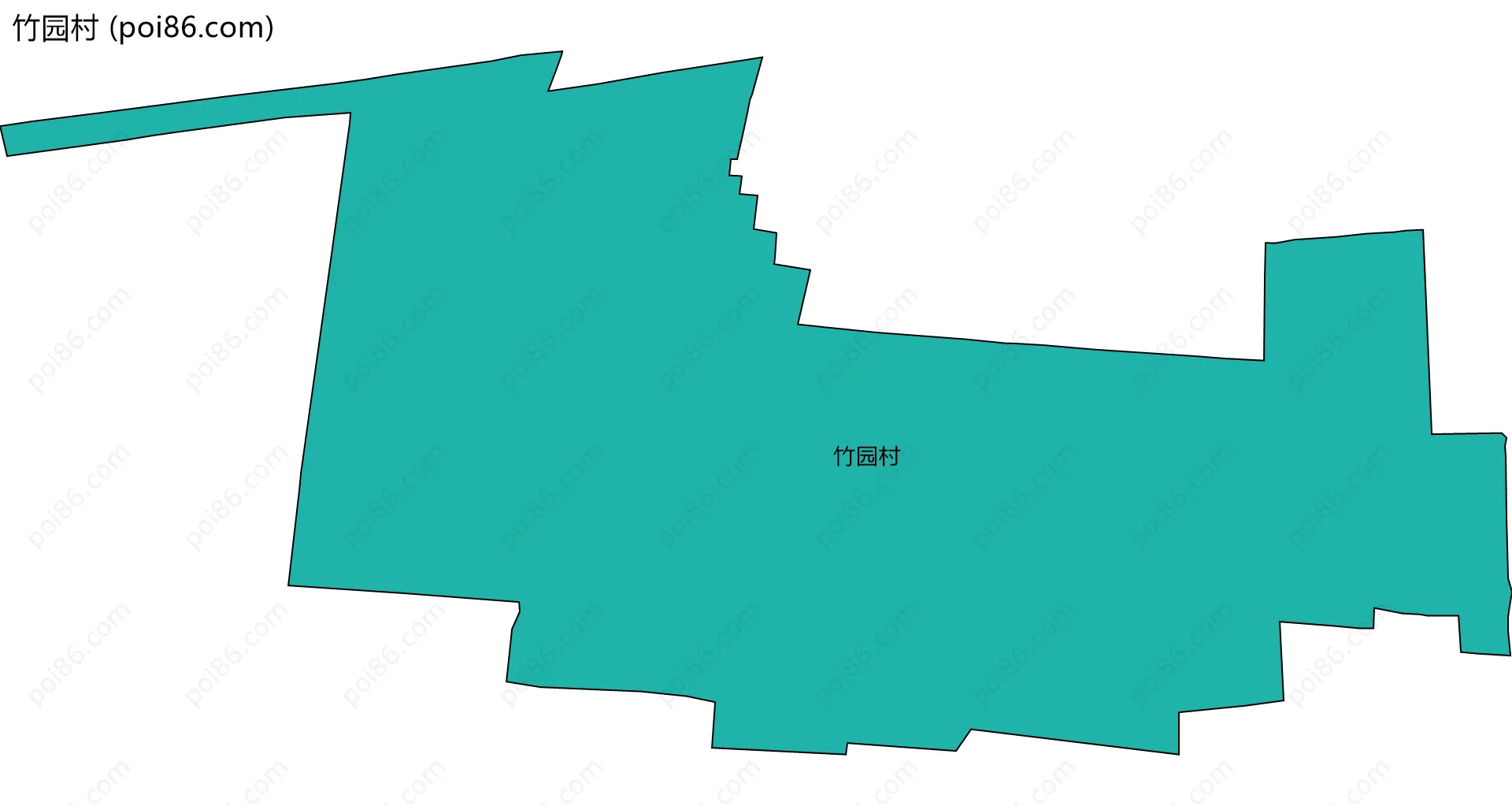竹园村边界地图