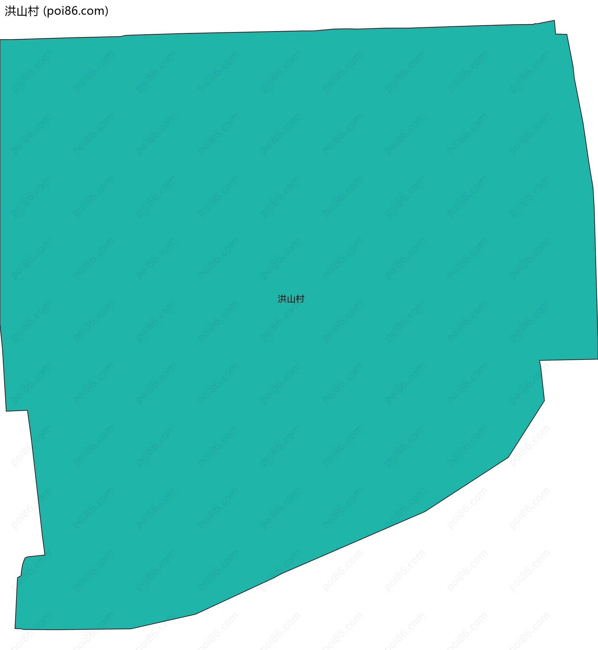 洪山村边界地图