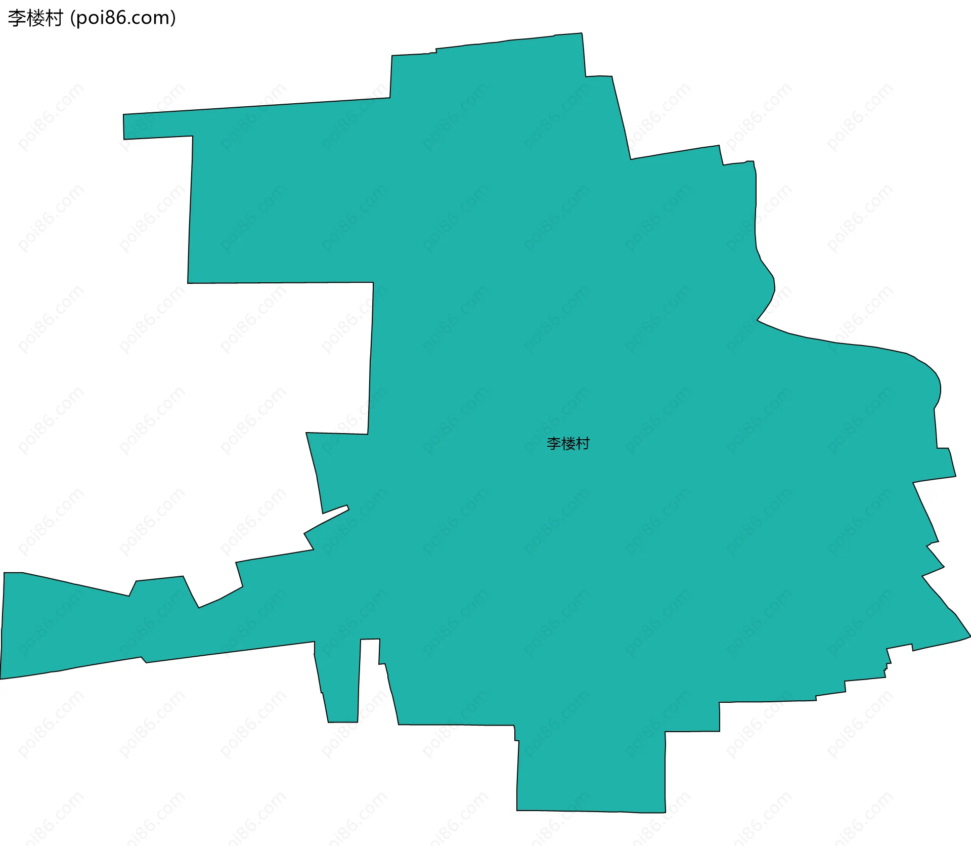 李楼村边界地图