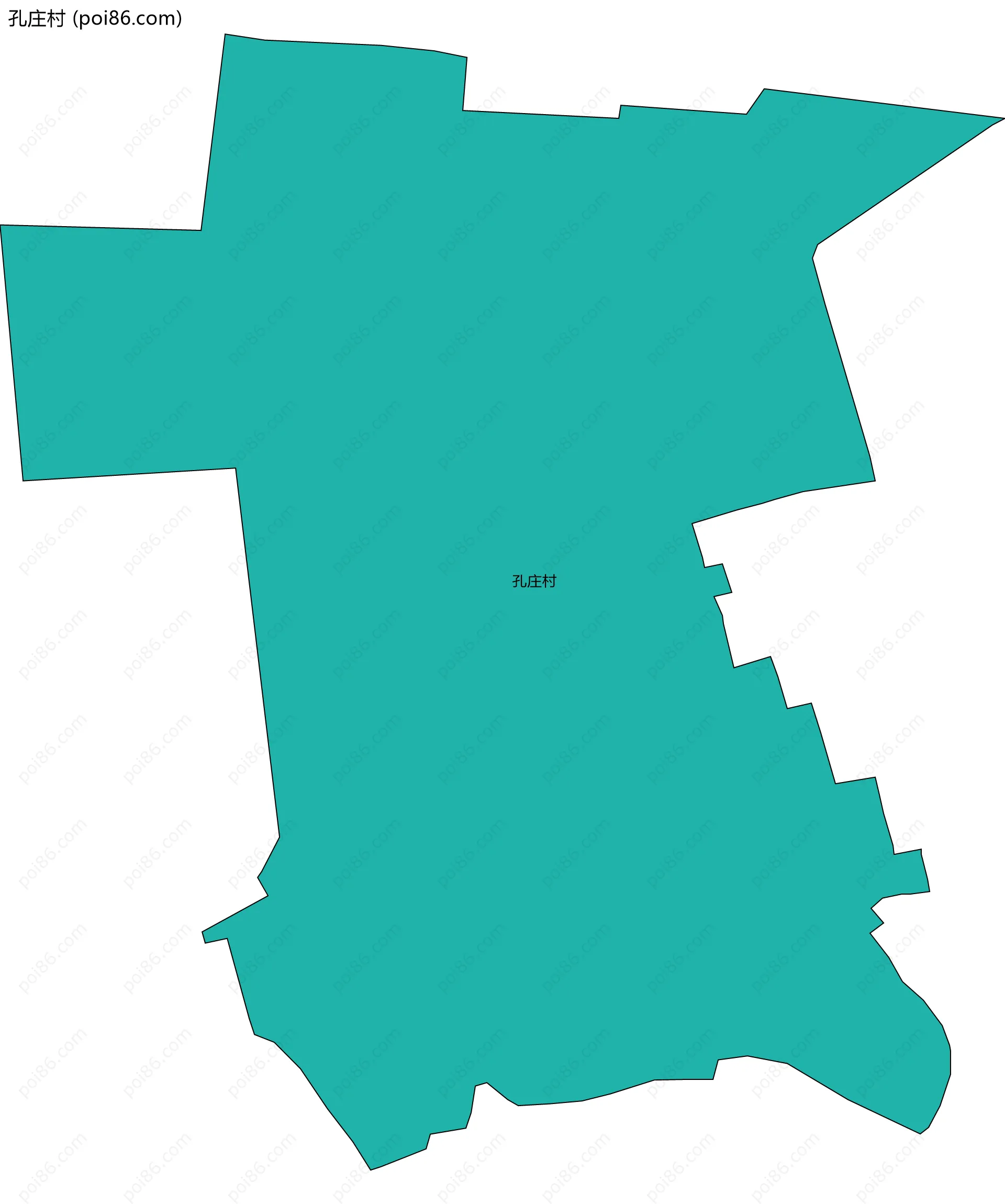 孔庄村边界地图