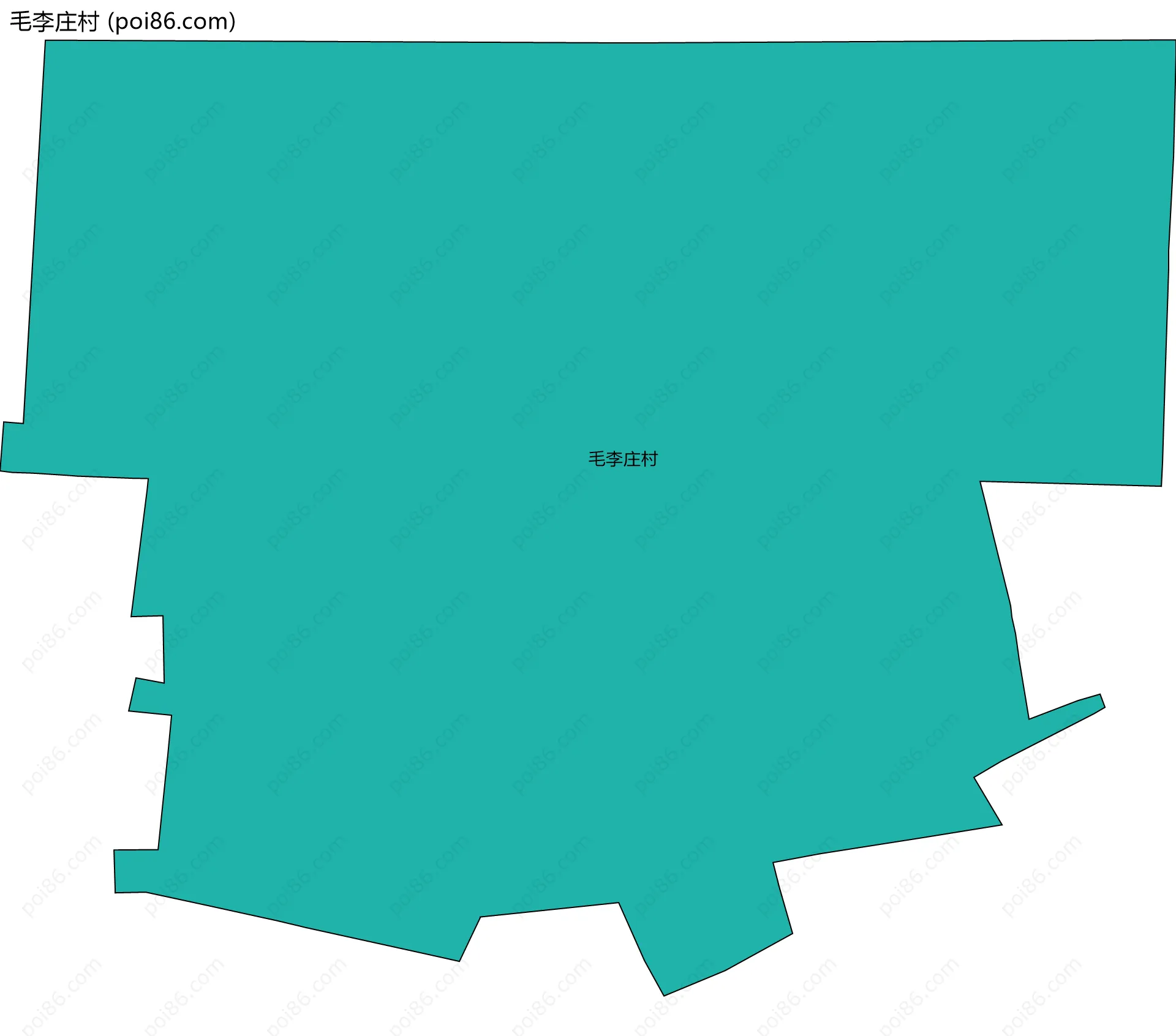 毛李庄村边界地图