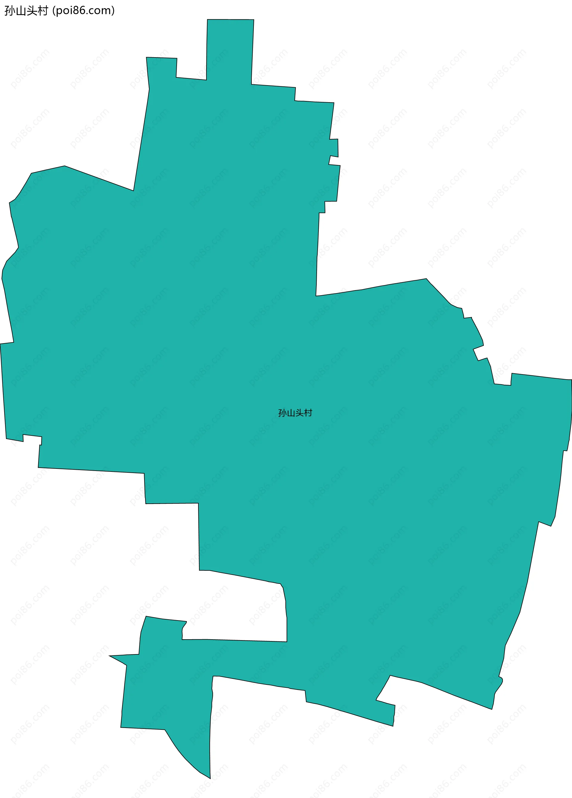 孙山头村边界地图