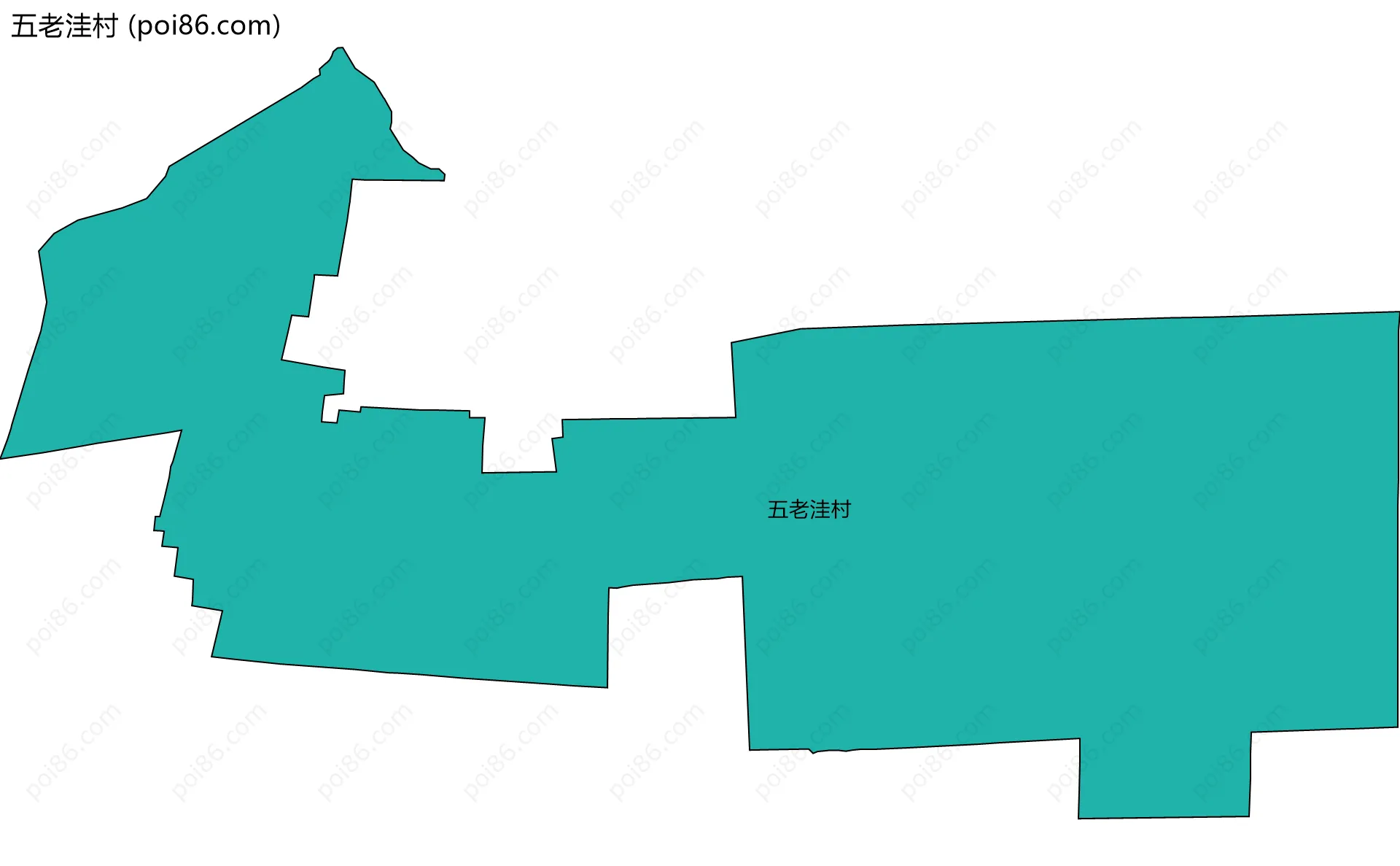 五老洼村边界地图