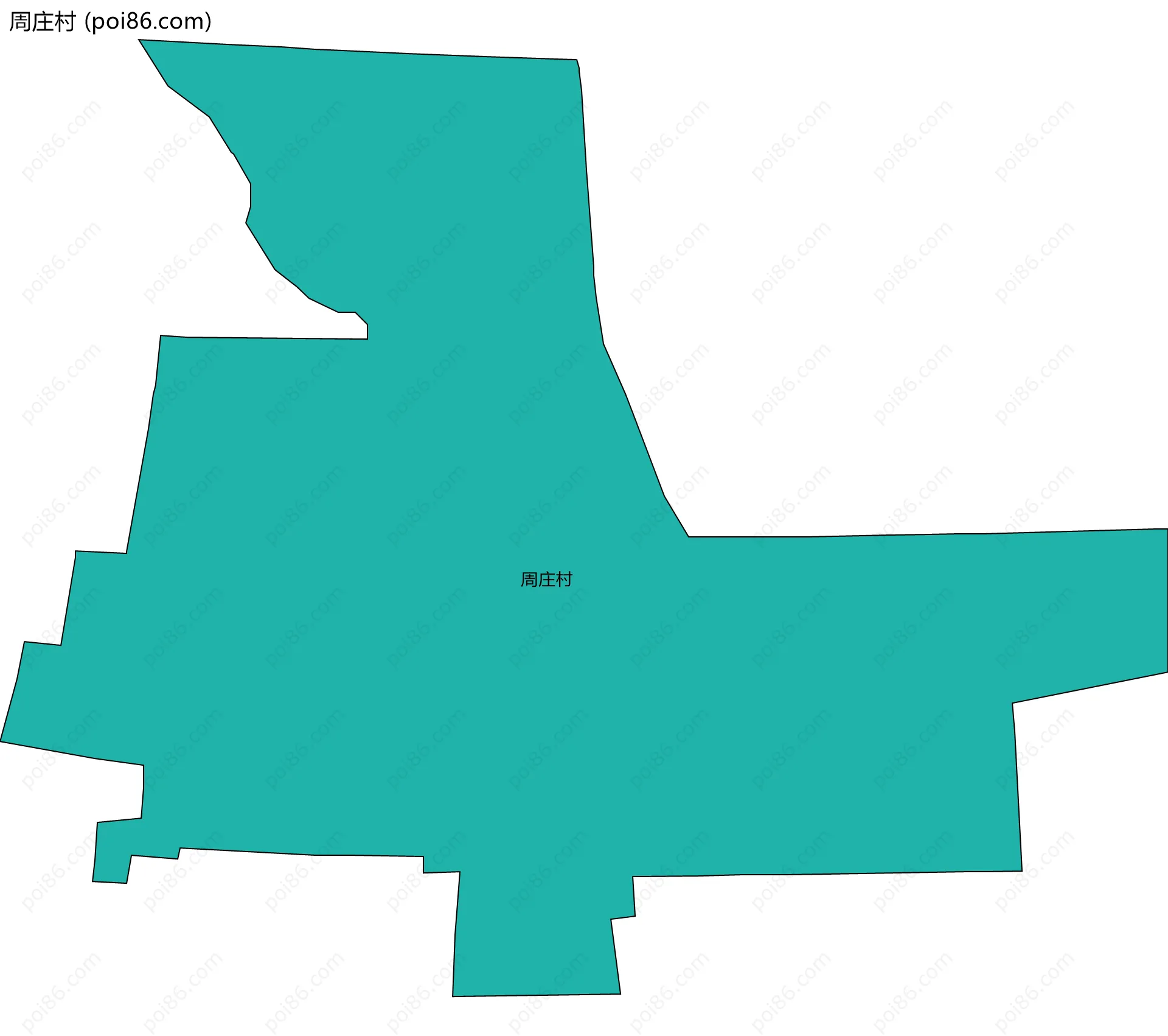 周庄村边界地图