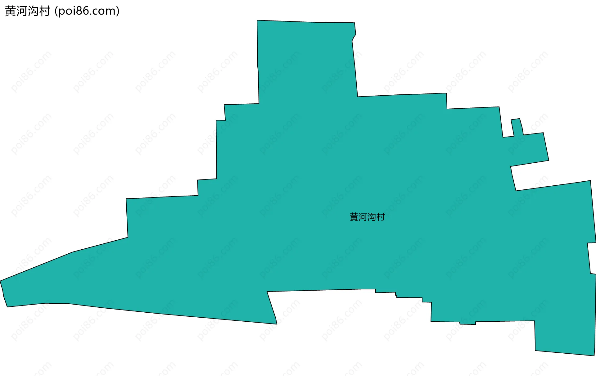 黄河沟村边界地图