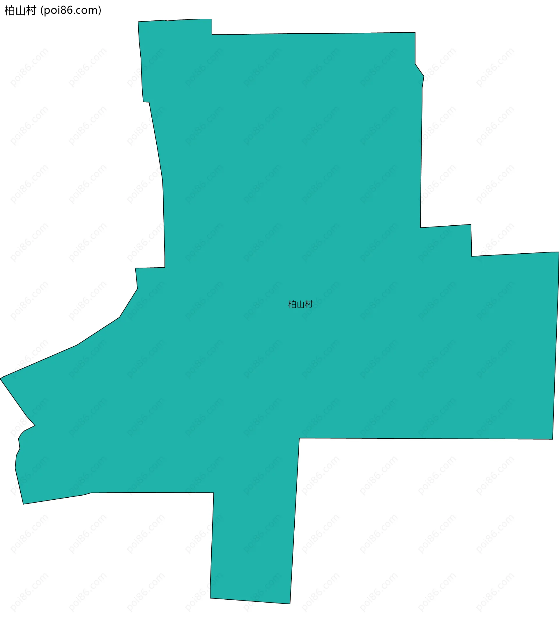 柏山村边界地图