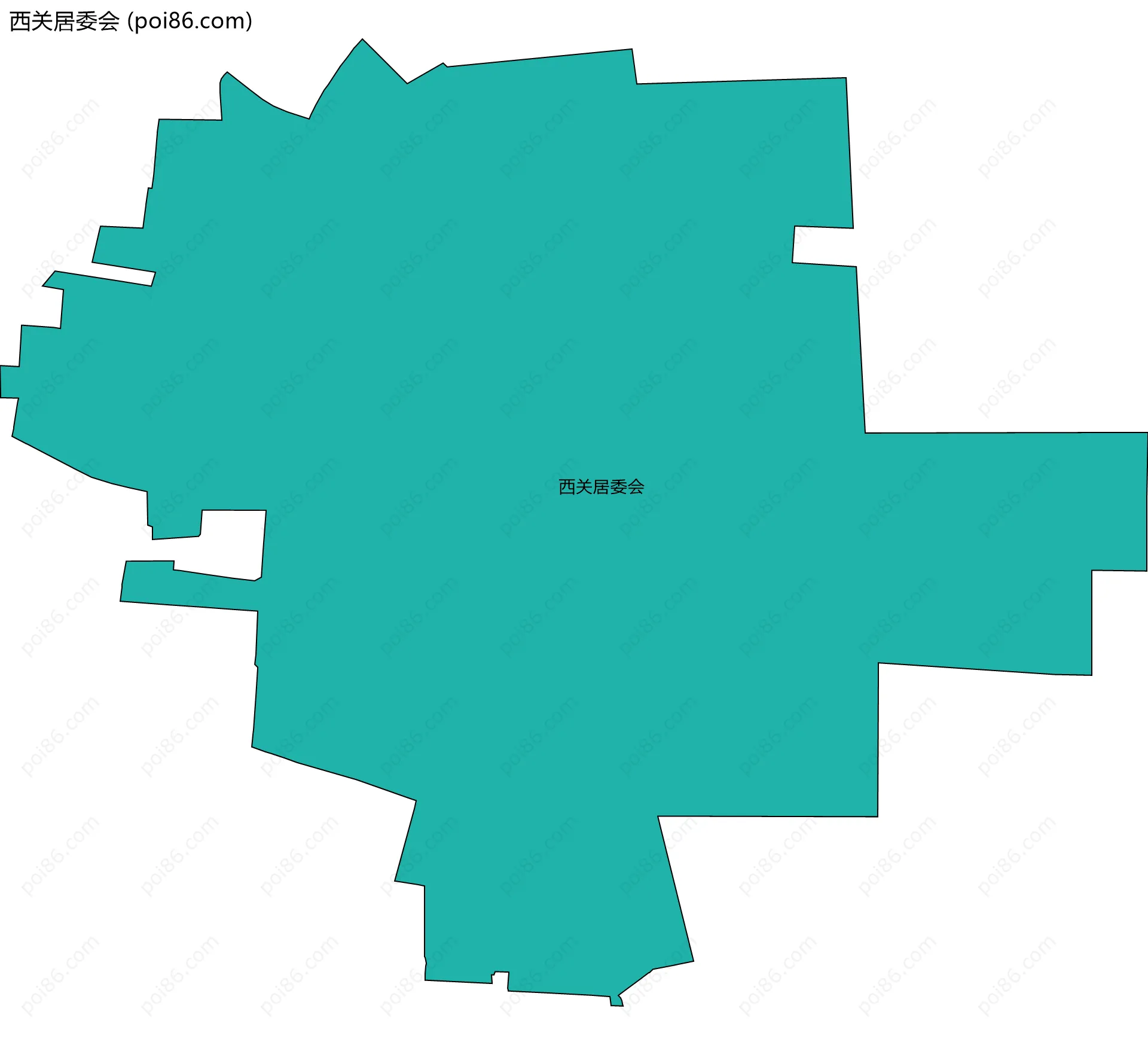 西关居委会边界地图