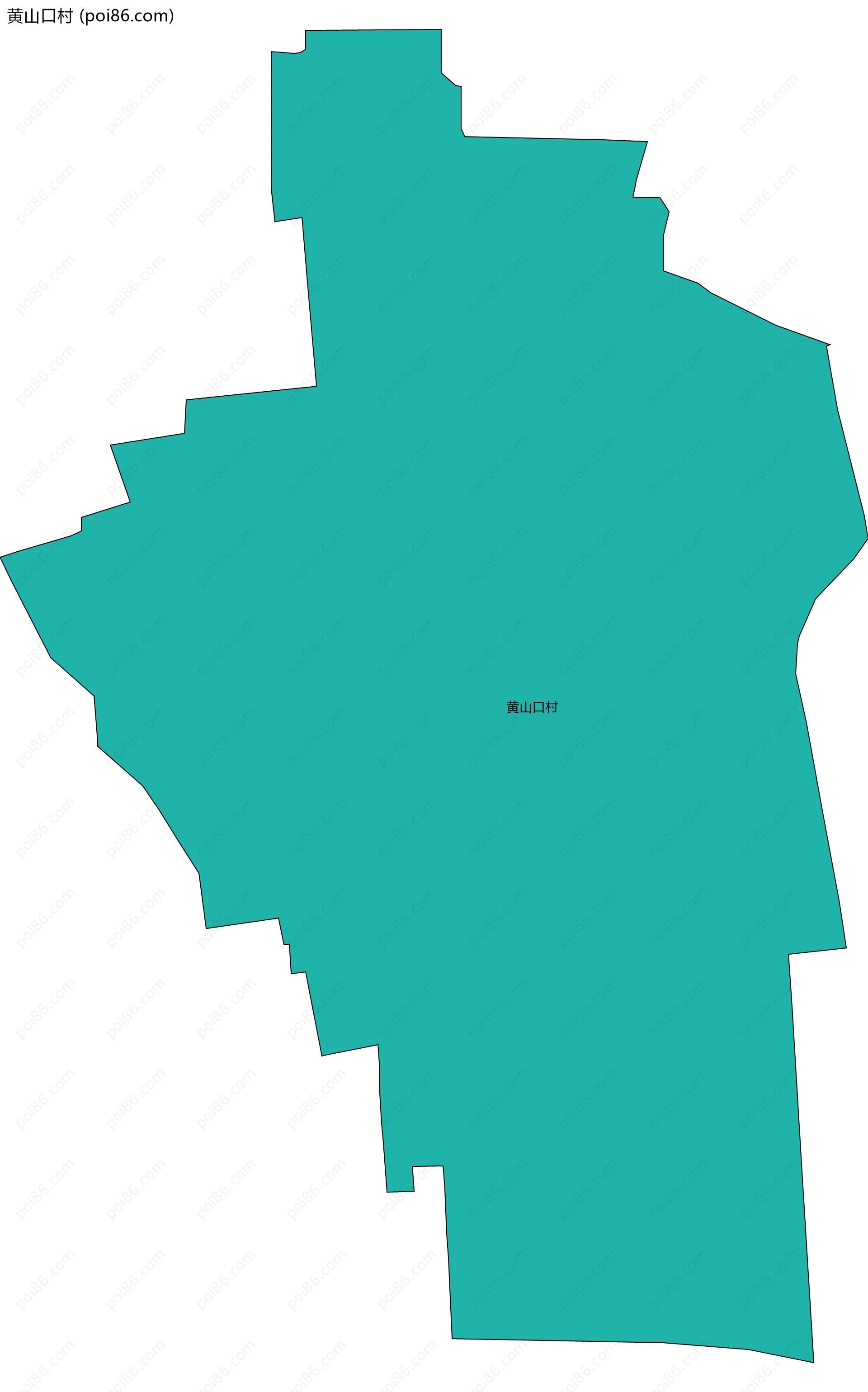 黄山口村边界地图