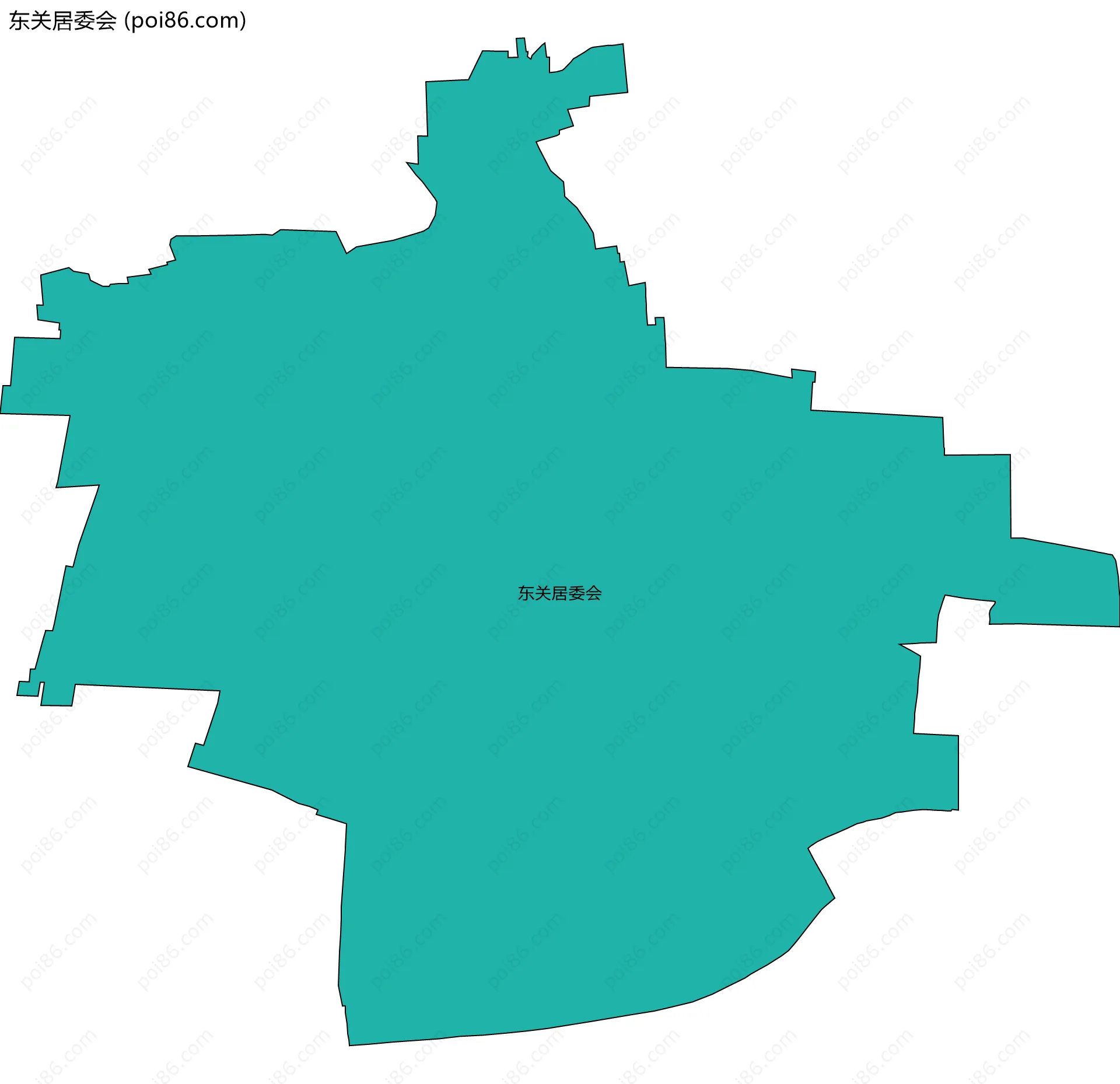 东关居委会边界地图