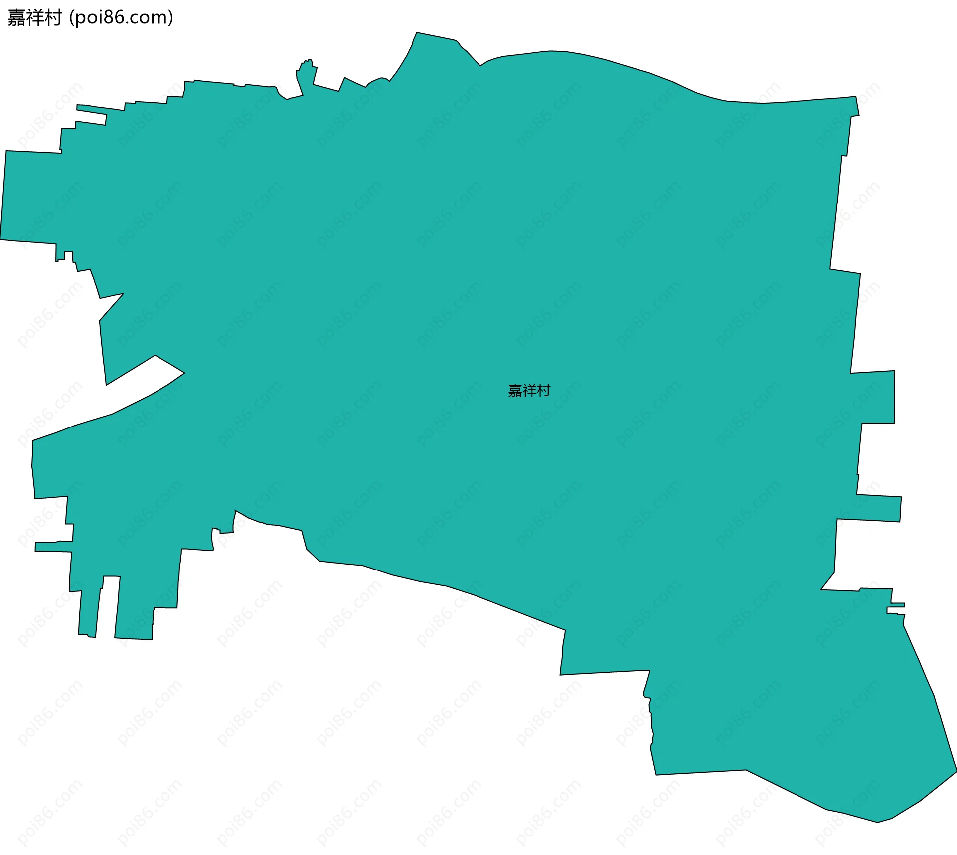 嘉祥村边界地图