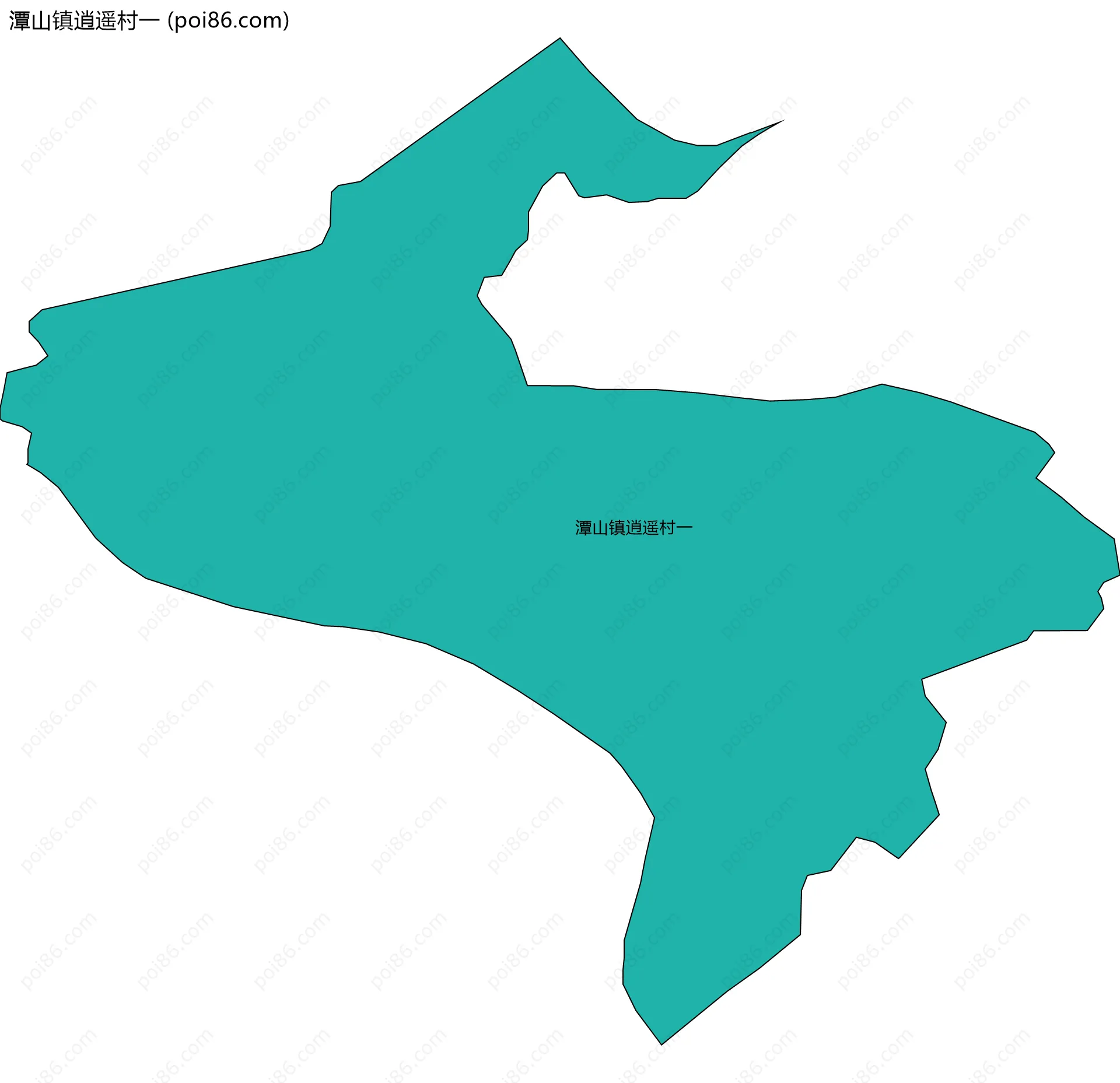 潭山镇逍遥村一边界地图