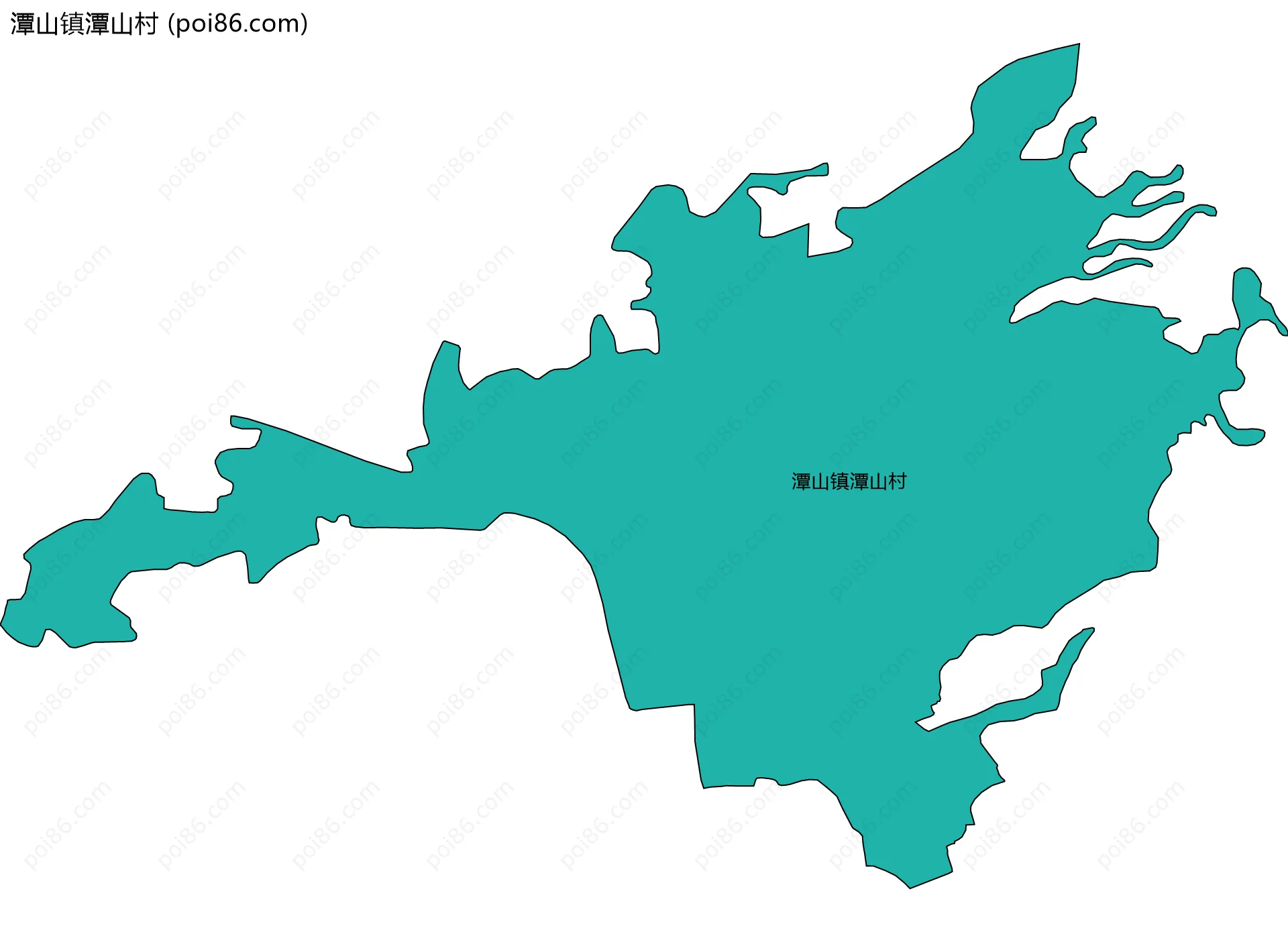 潭山镇潭山村边界地图