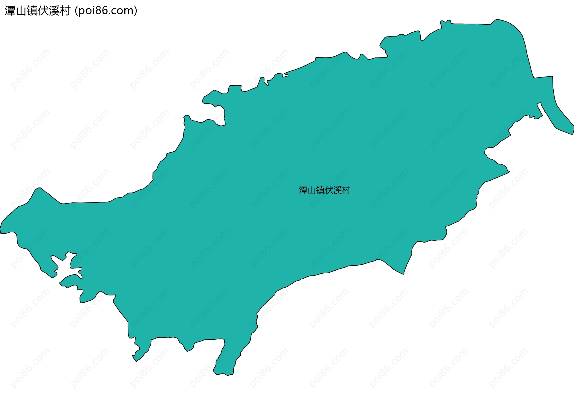 潭山镇伏溪村边界地图