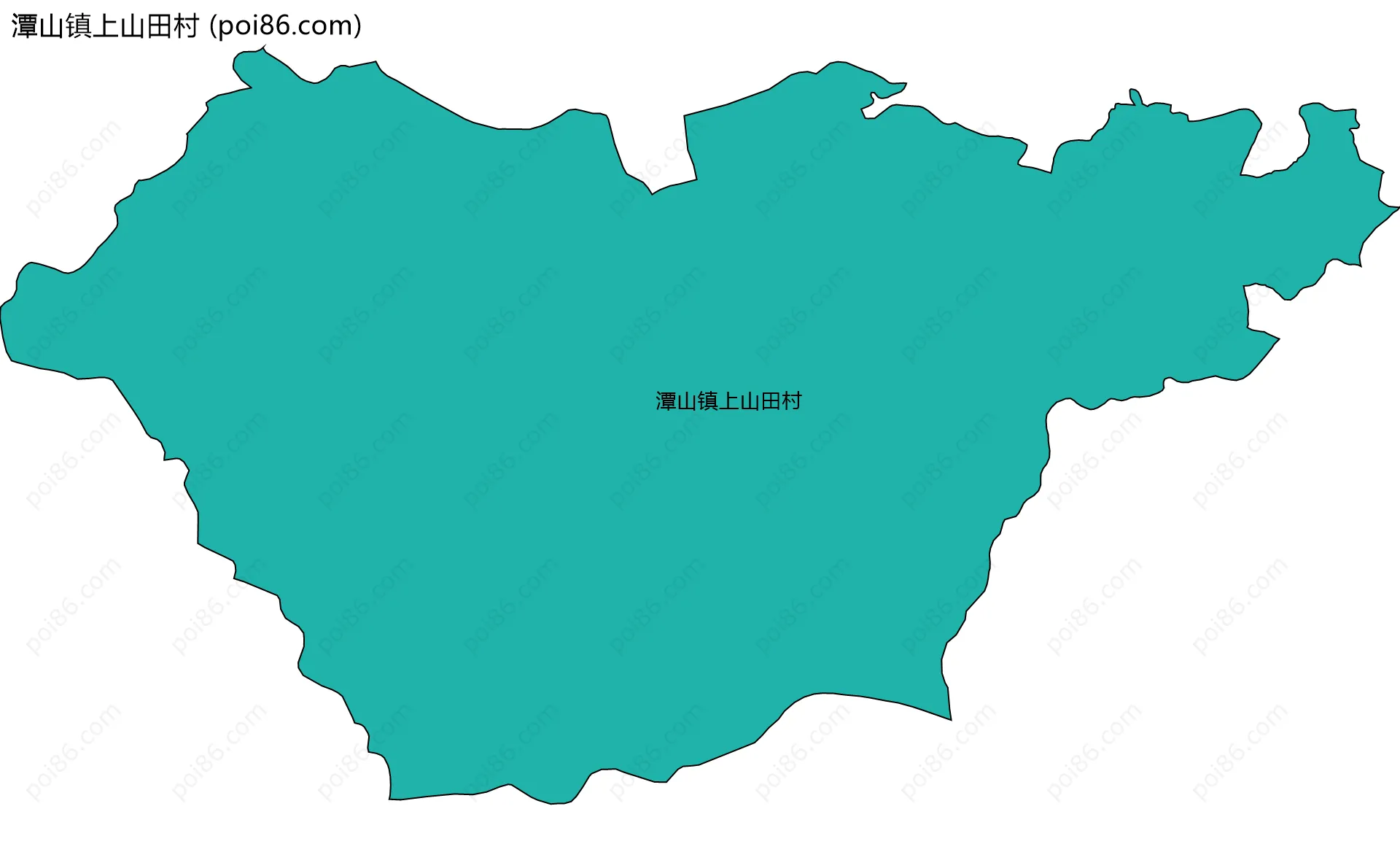 潭山镇上山田村边界地图