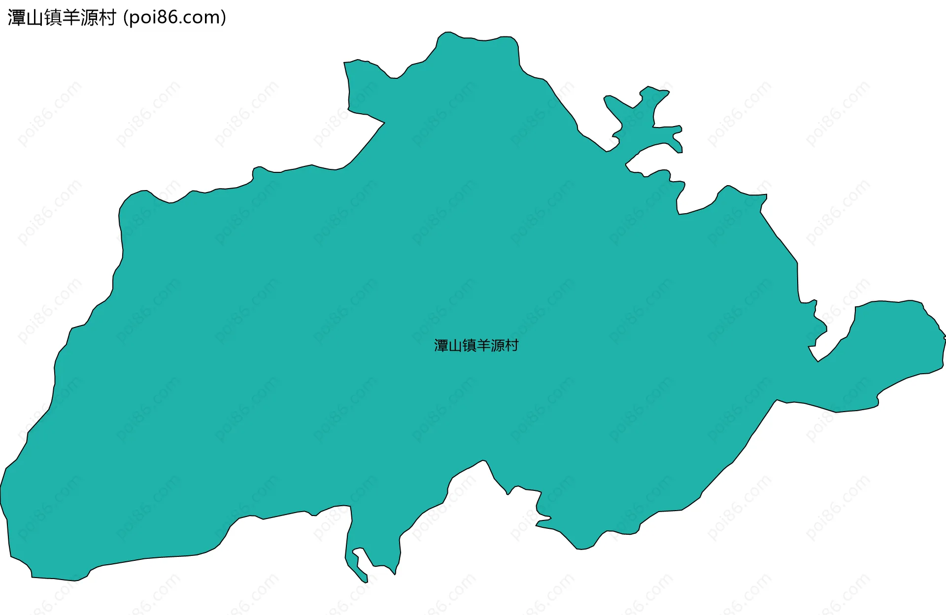 潭山镇羊源村边界地图
