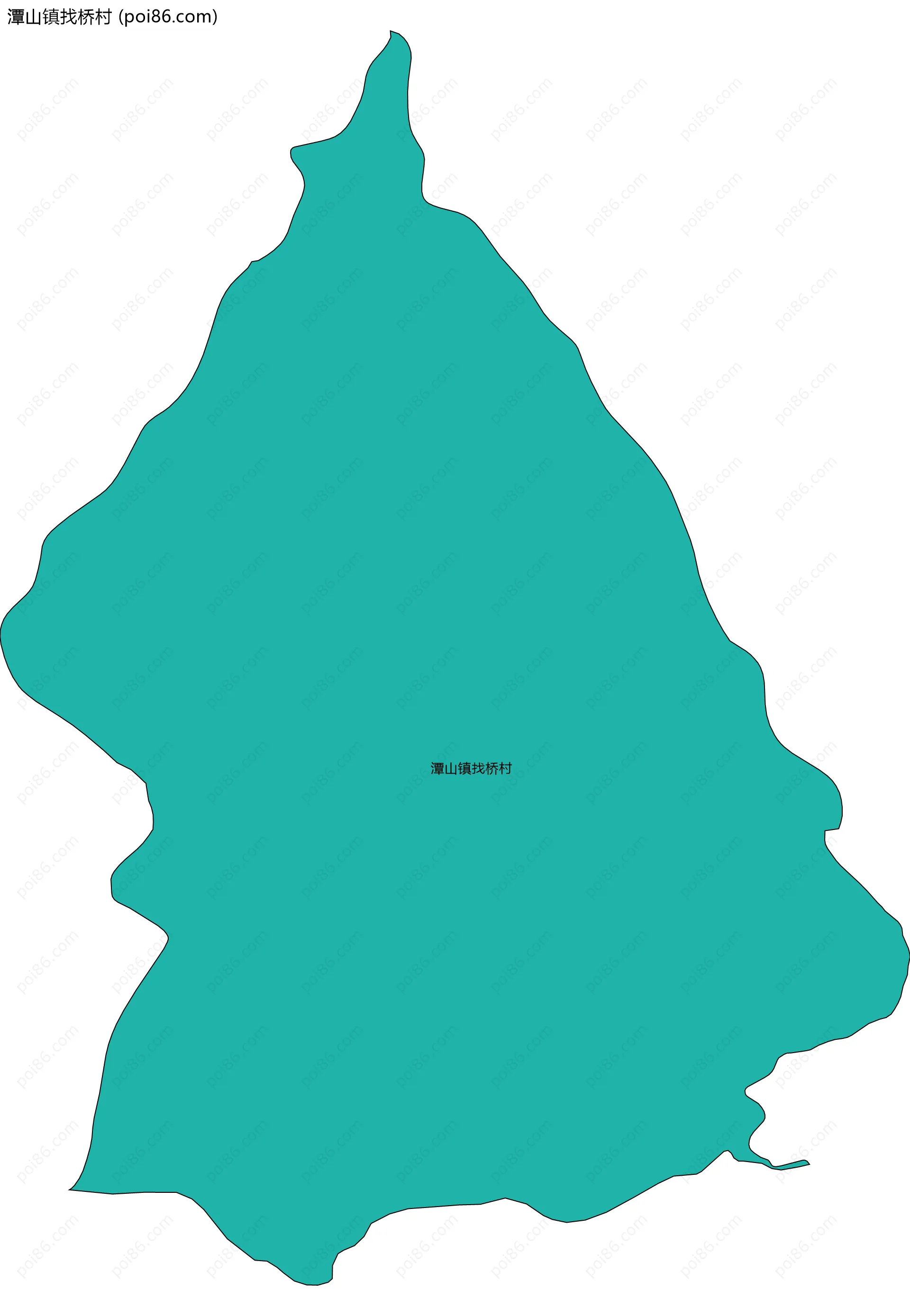 潭山镇找桥村边界地图