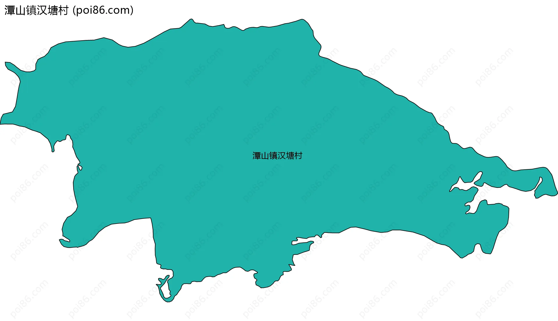 潭山镇汉塘村边界地图