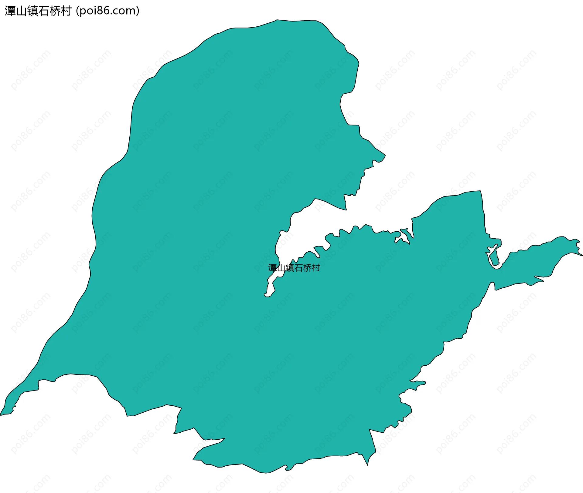 潭山镇石桥村边界地图