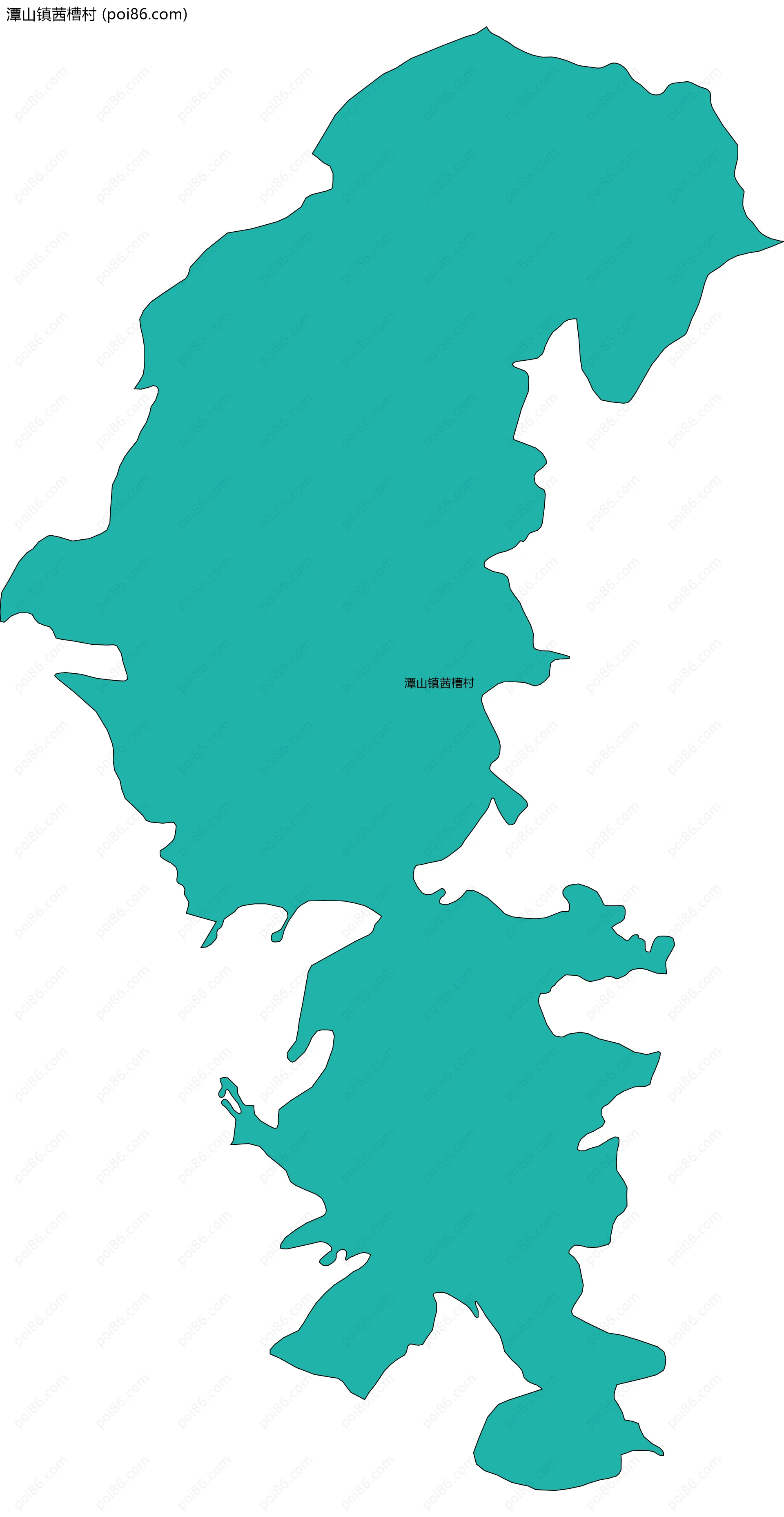 潭山镇茜槽村边界地图