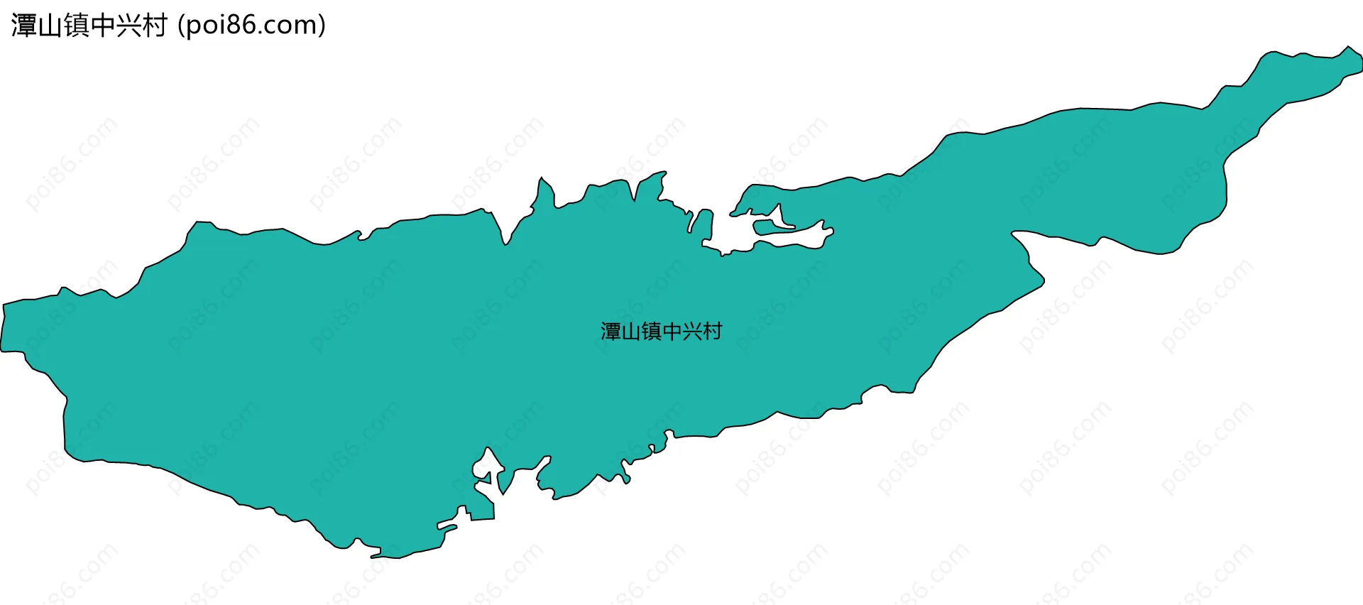 潭山镇中兴村边界地图