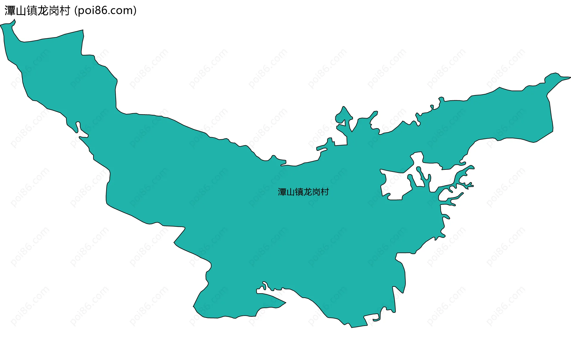 潭山镇龙岗村边界地图