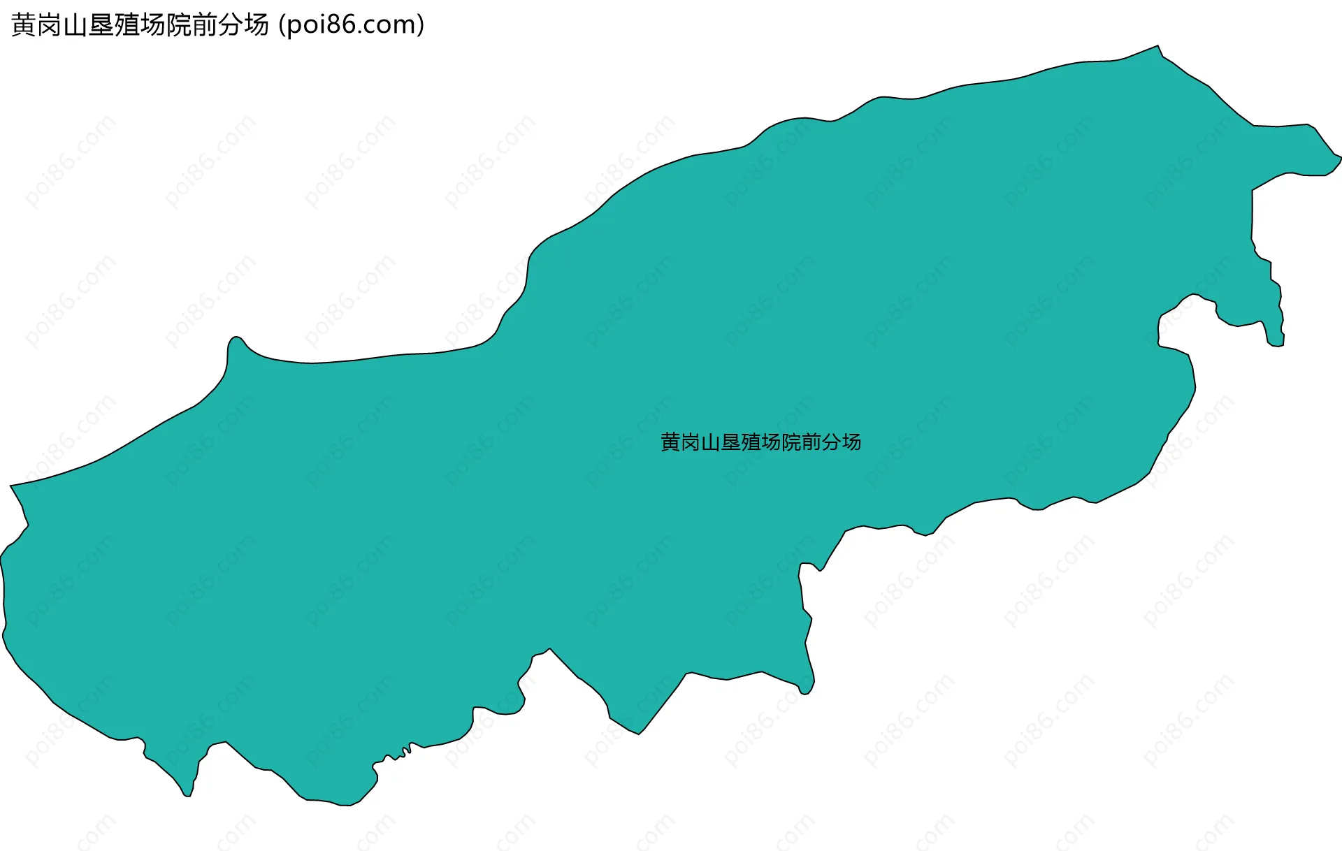 黄岗山垦殖场院前分场边界地图