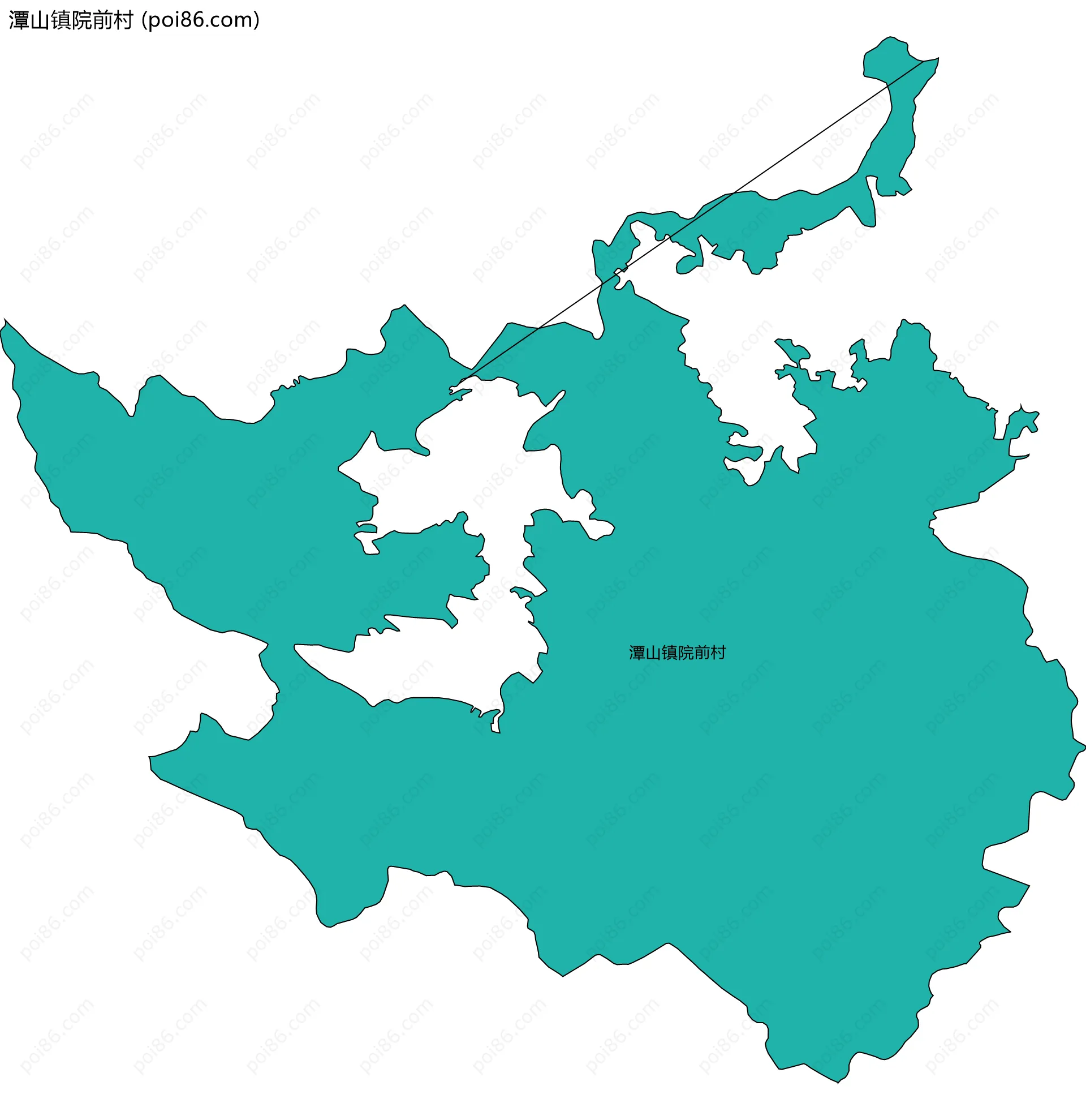 潭山镇院前村边界地图