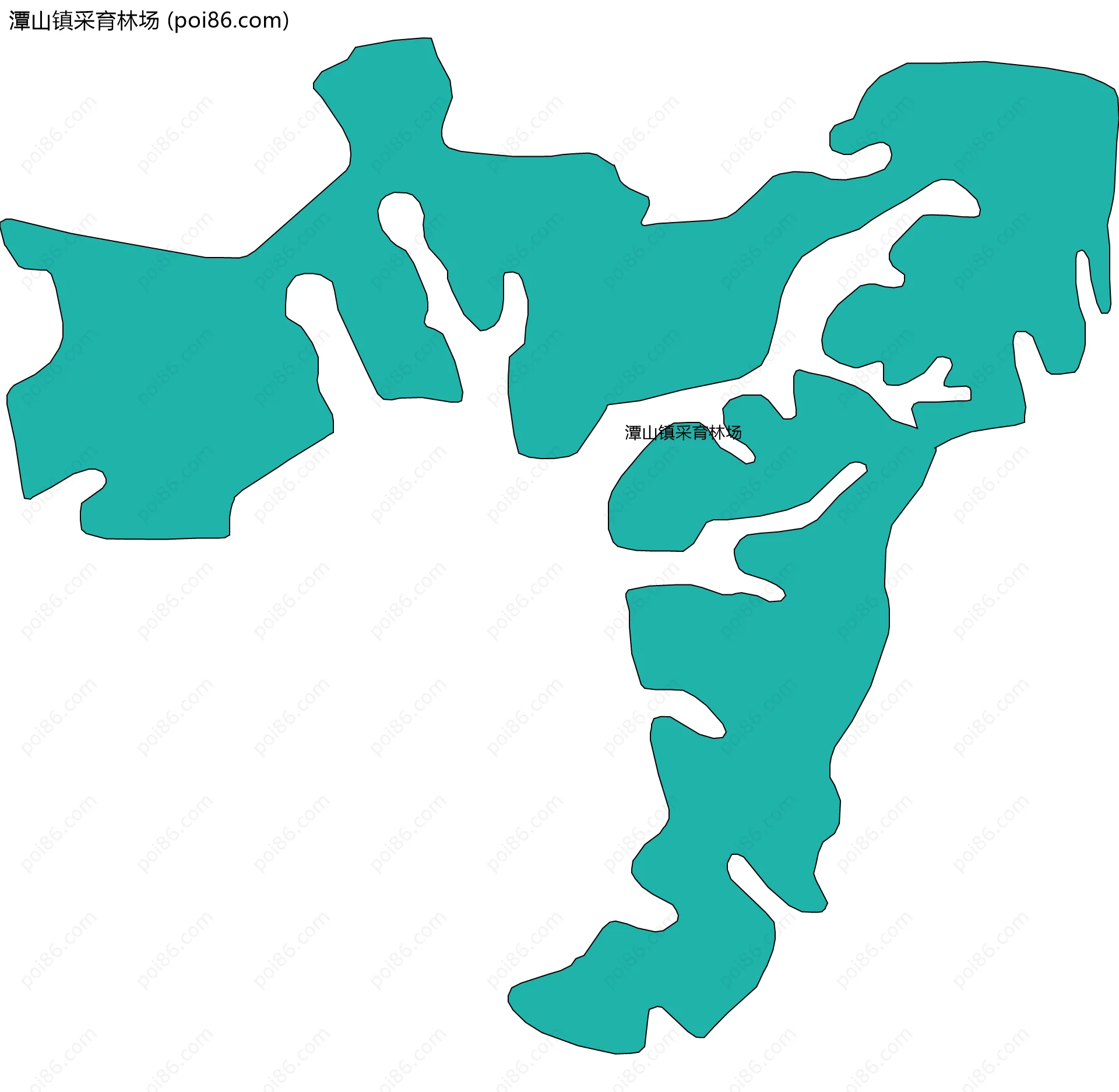 潭山镇采育林场边界地图