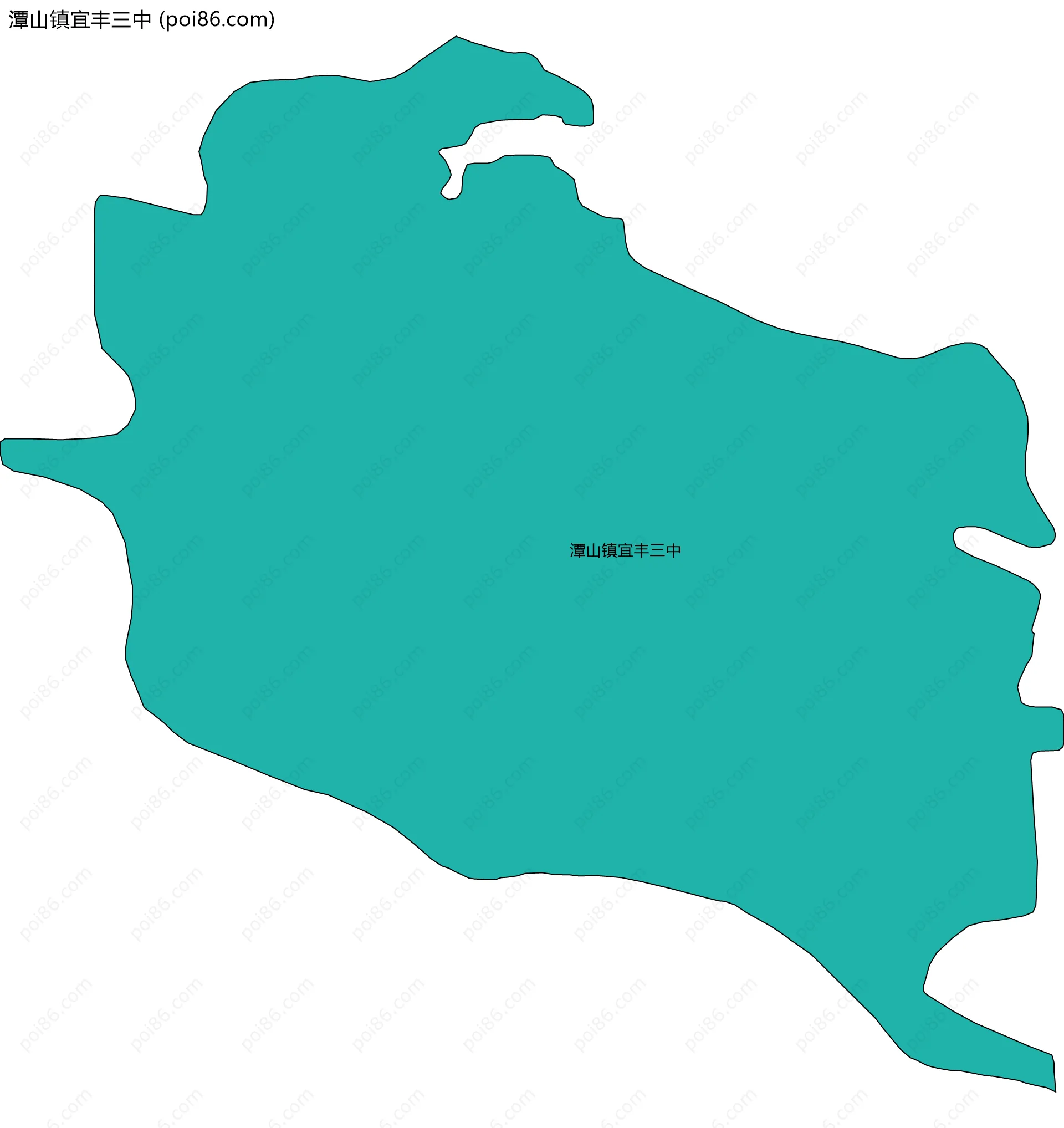 潭山镇宜丰三中边界地图