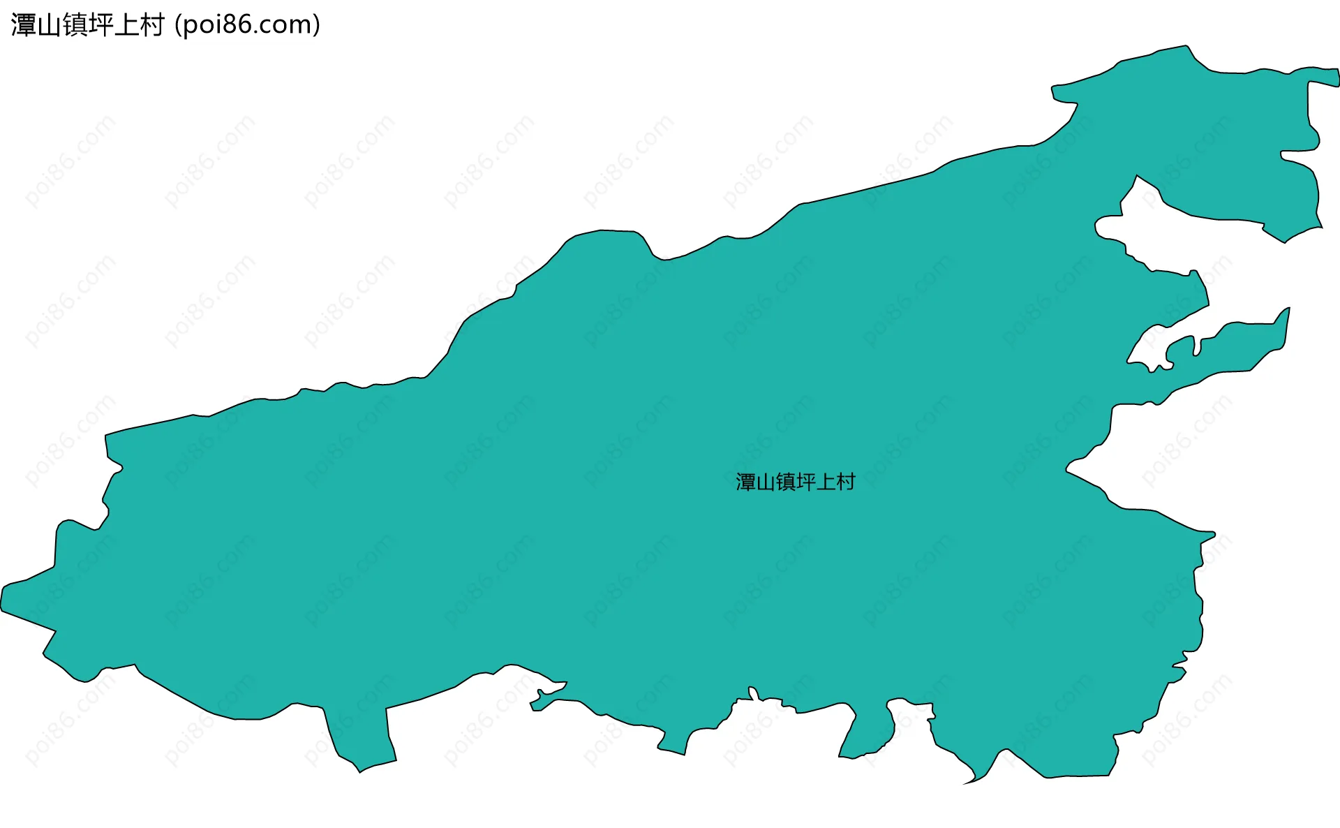 潭山镇坪上村边界地图