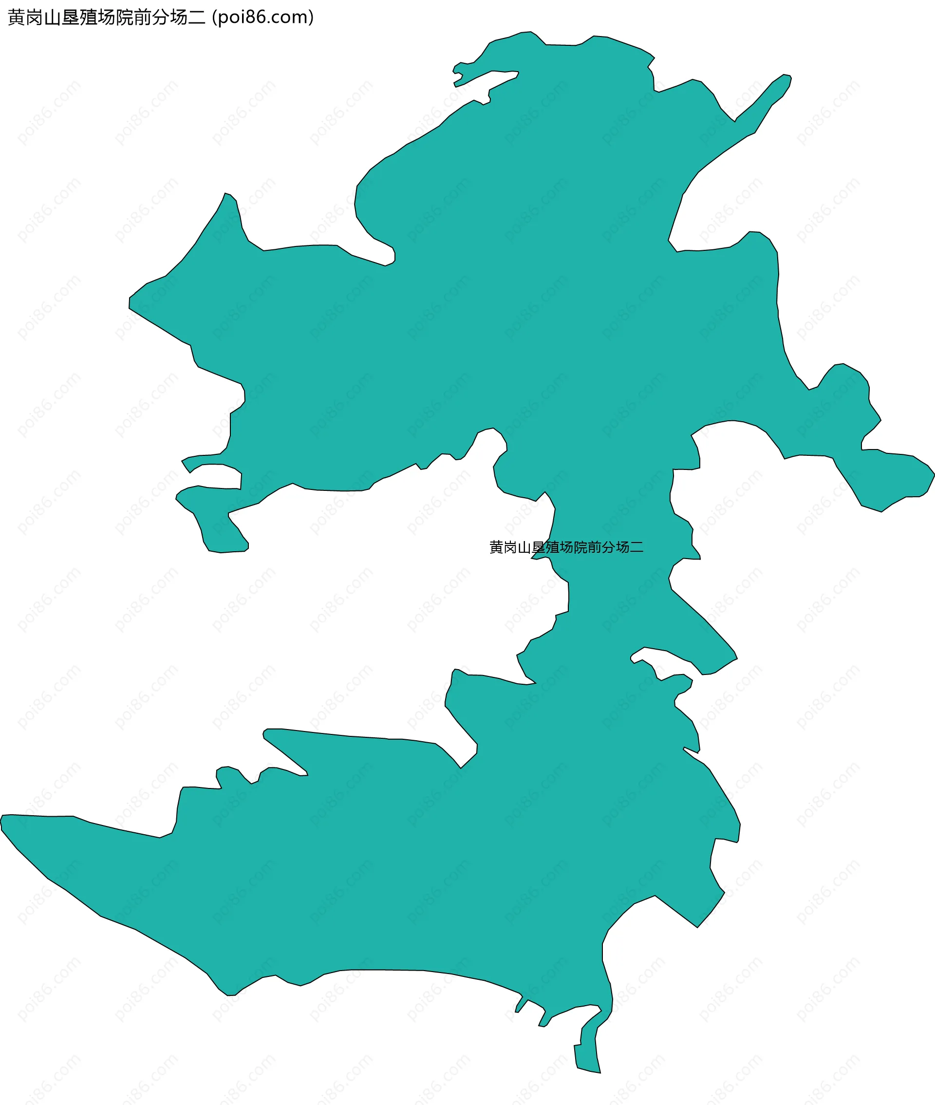 黄岗山垦殖场院前分场二边界地图