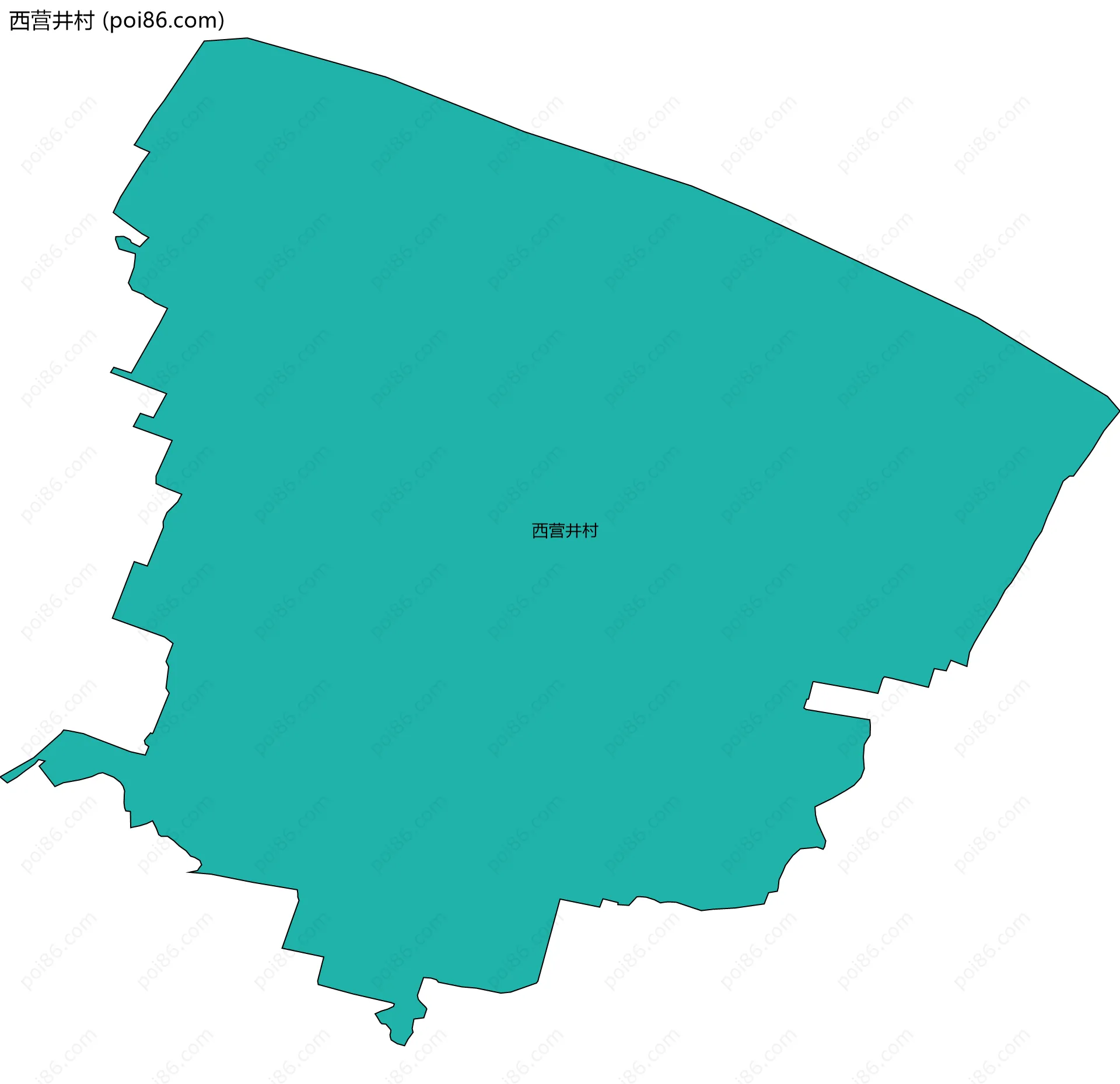 西营井村边界地图