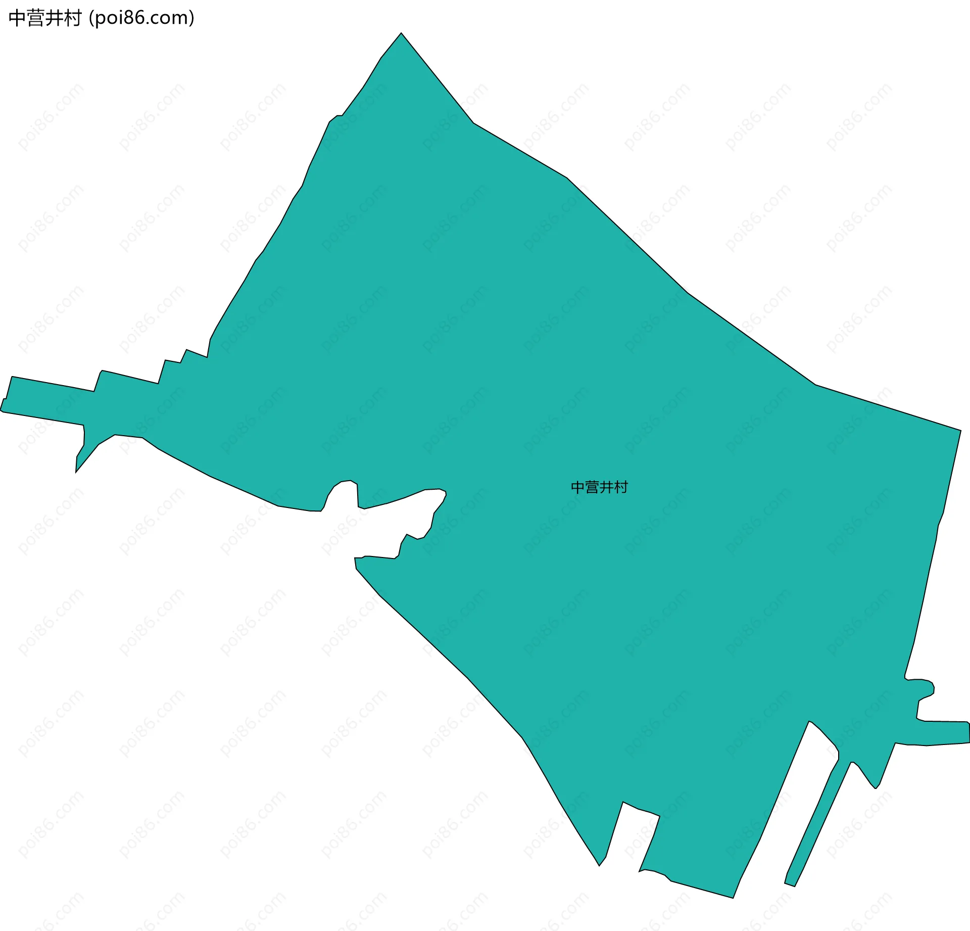 中营井村边界地图