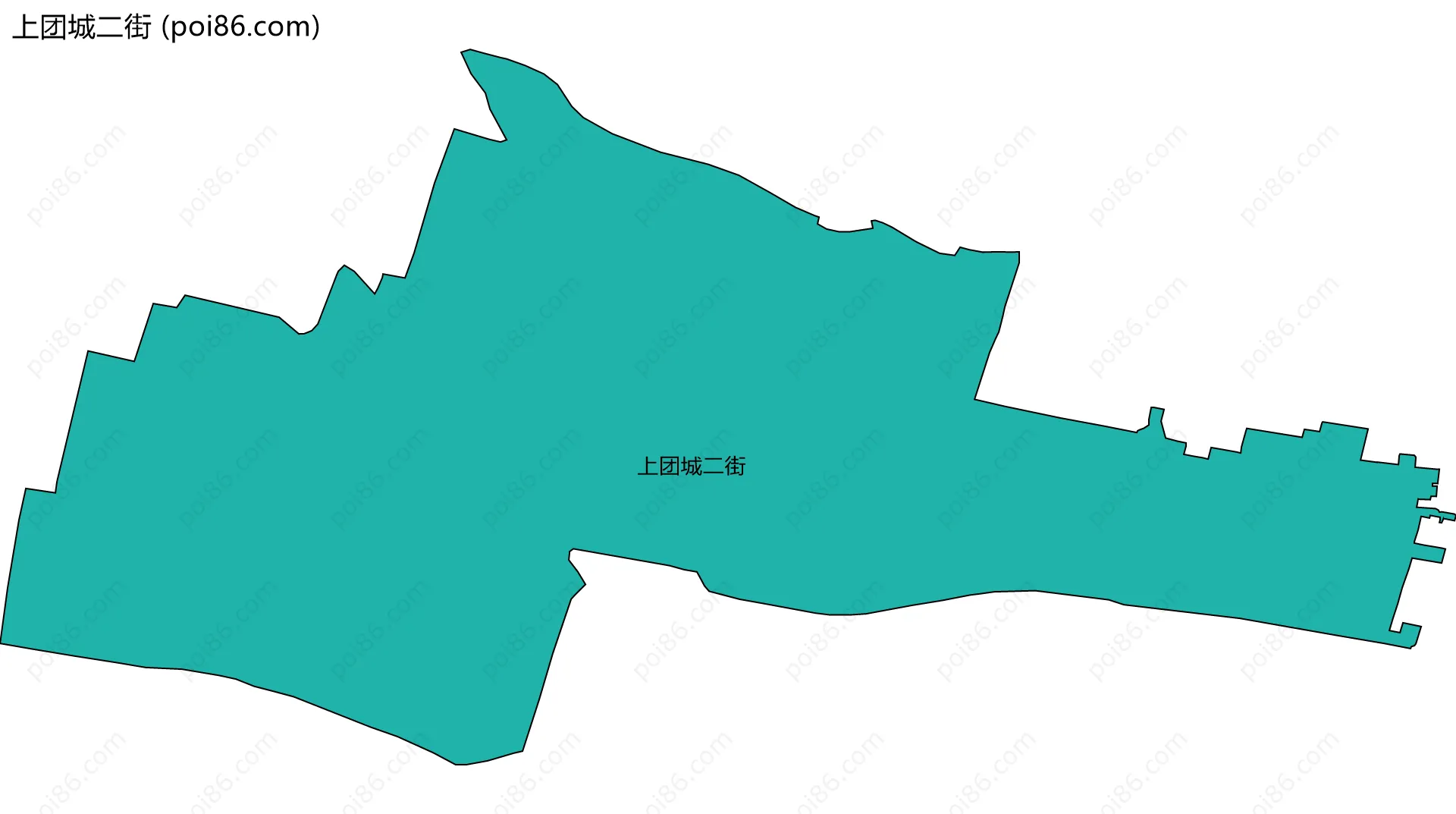 上团城二街边界地图