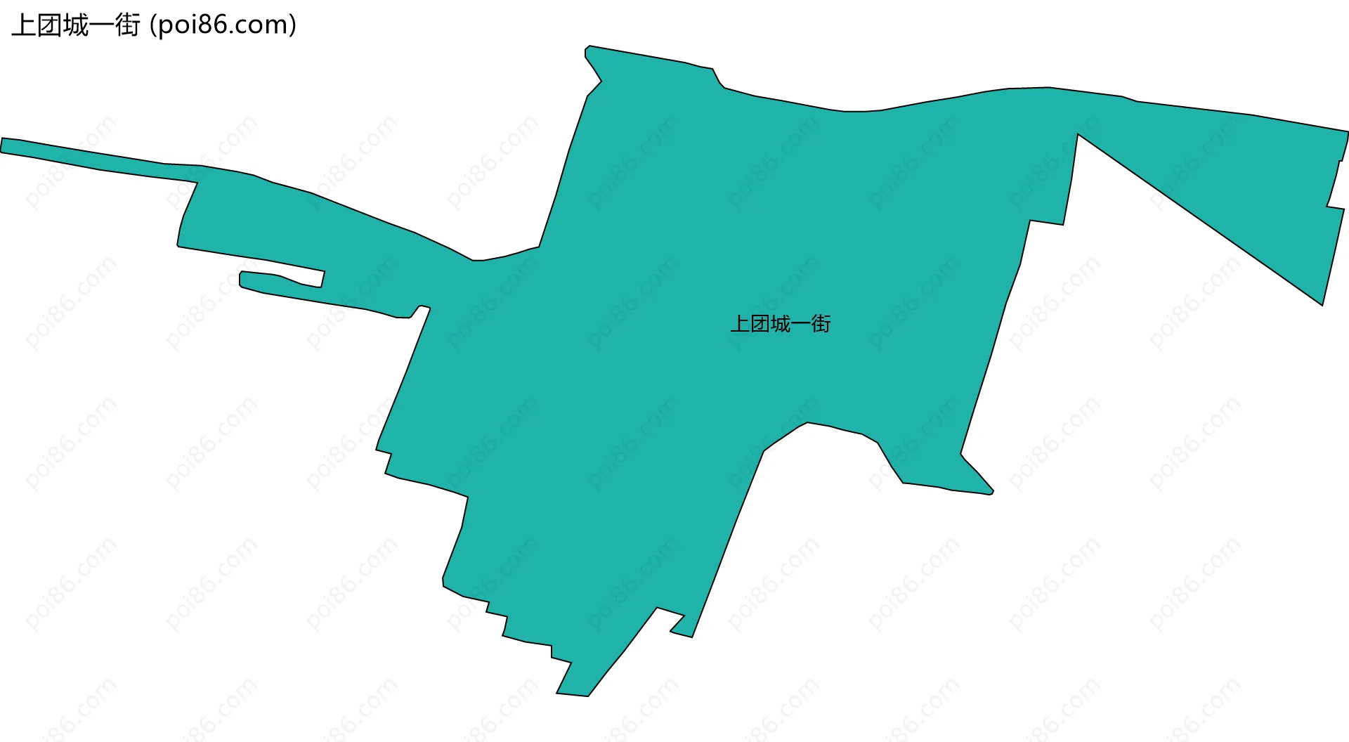 上团城一街边界地图