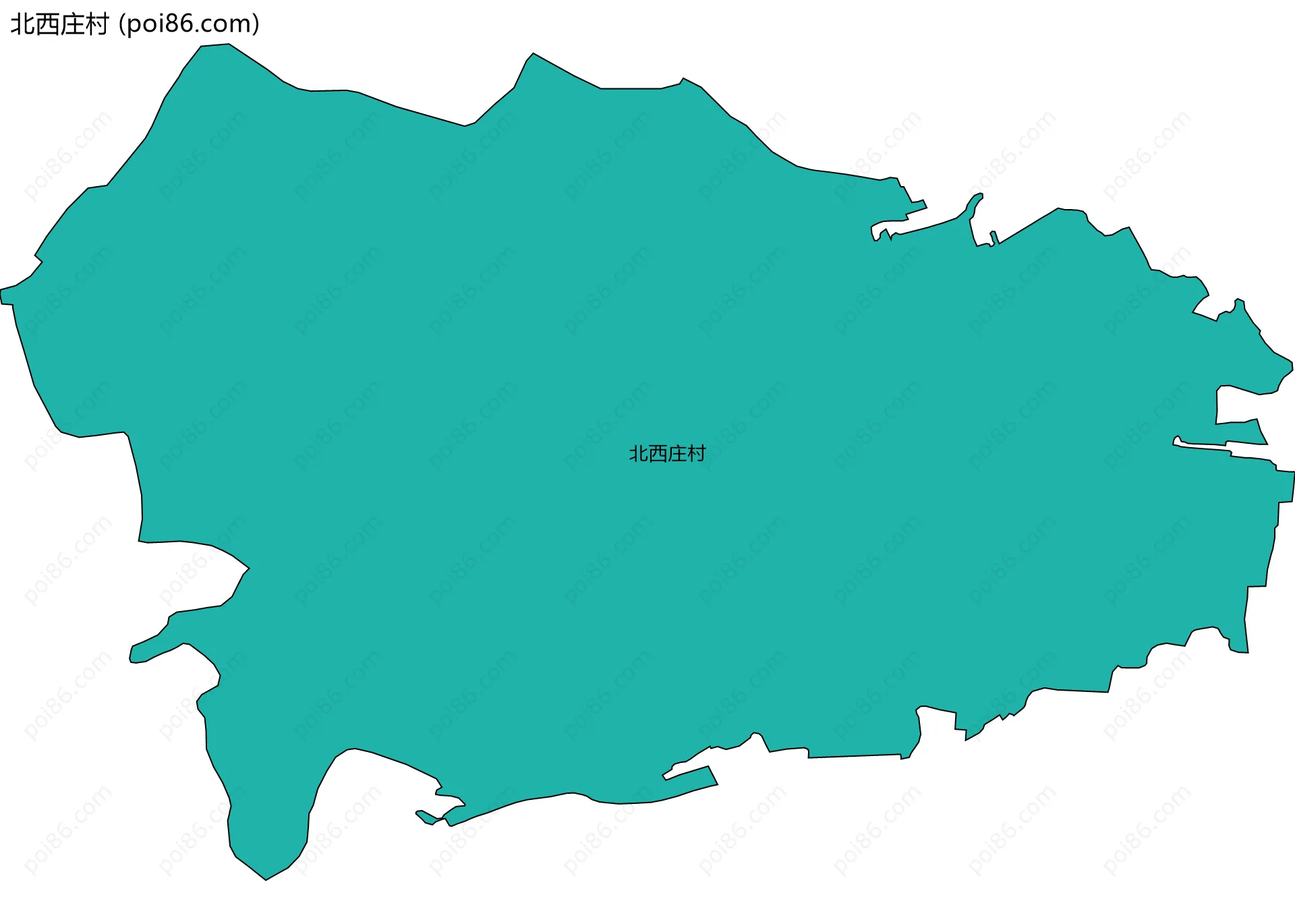 北西庄村边界地图