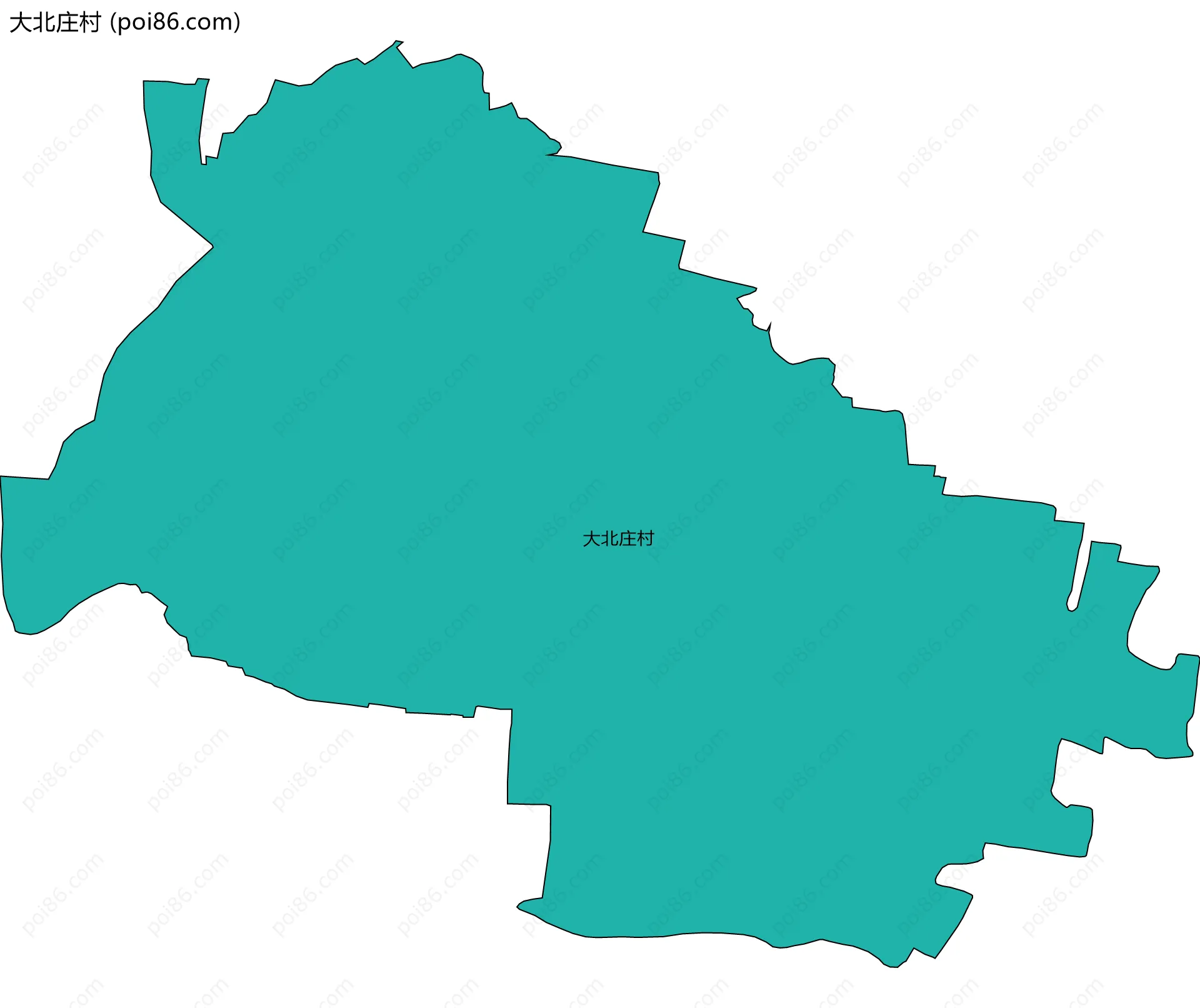 大北庄村边界地图