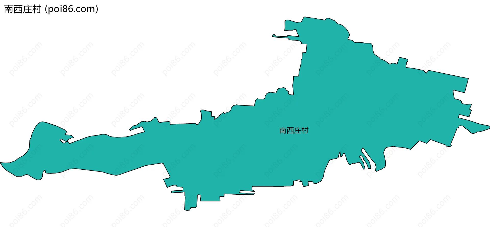 南西庄村边界地图