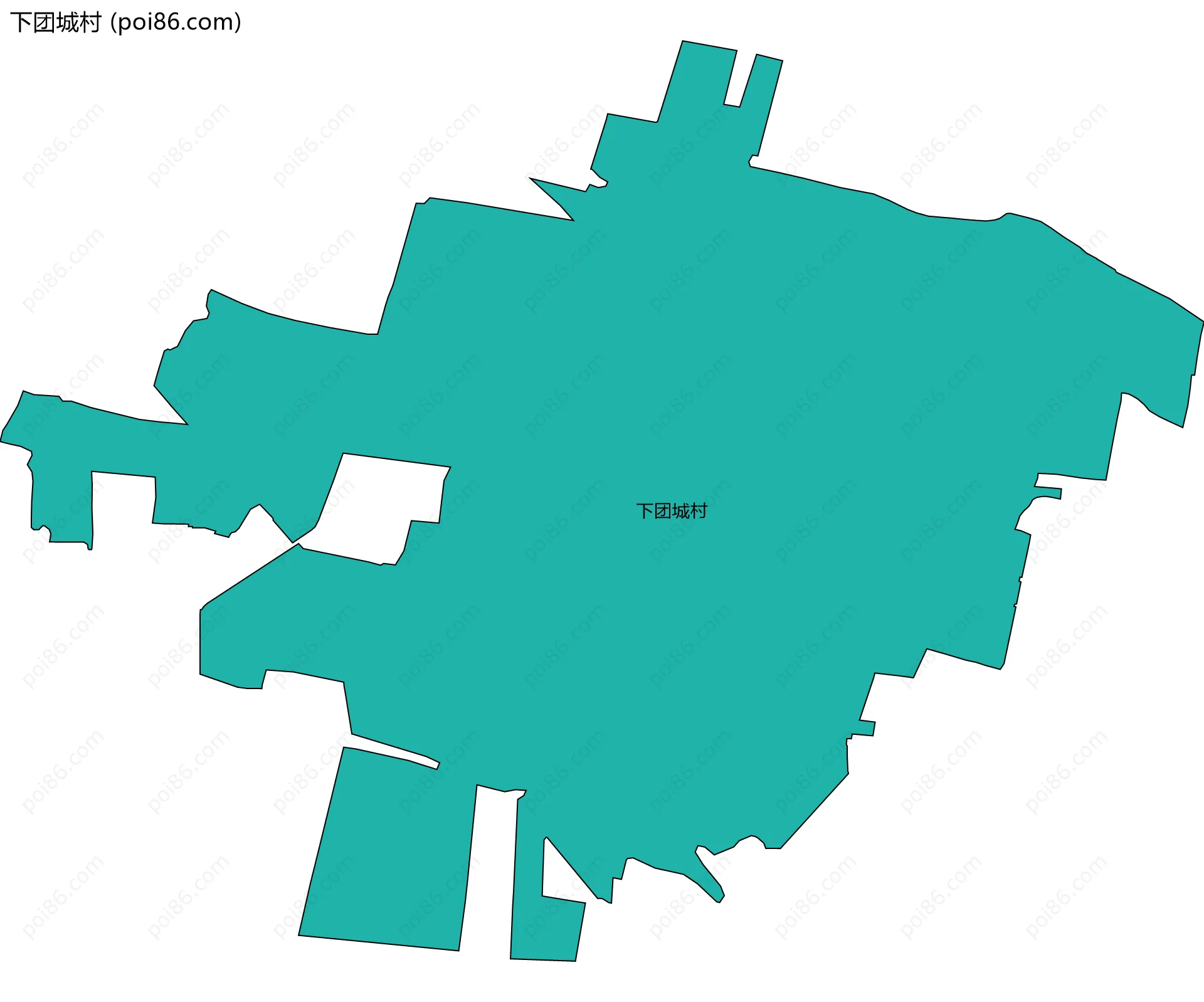 下团城村边界地图