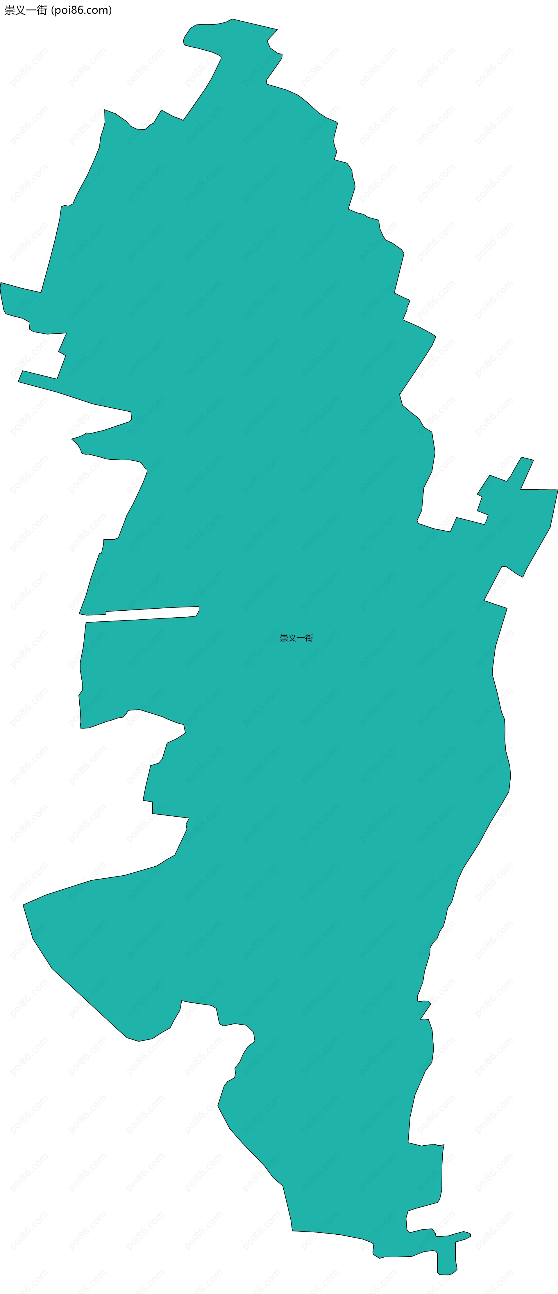 崇义一街边界地图
