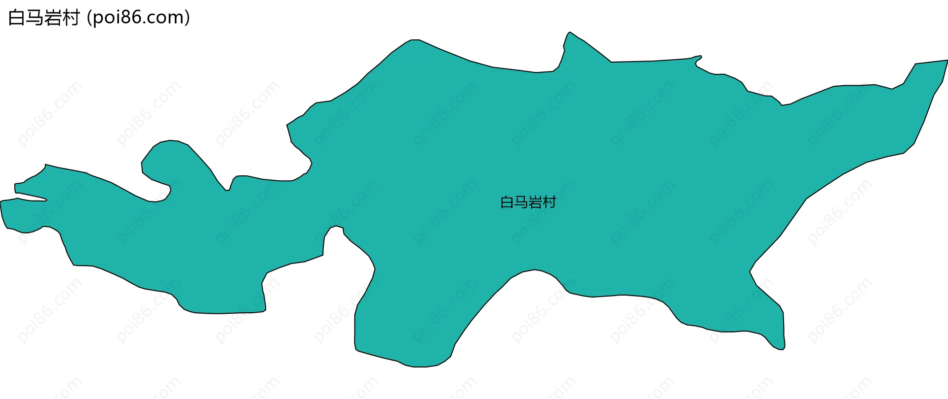 白马岩村边界地图