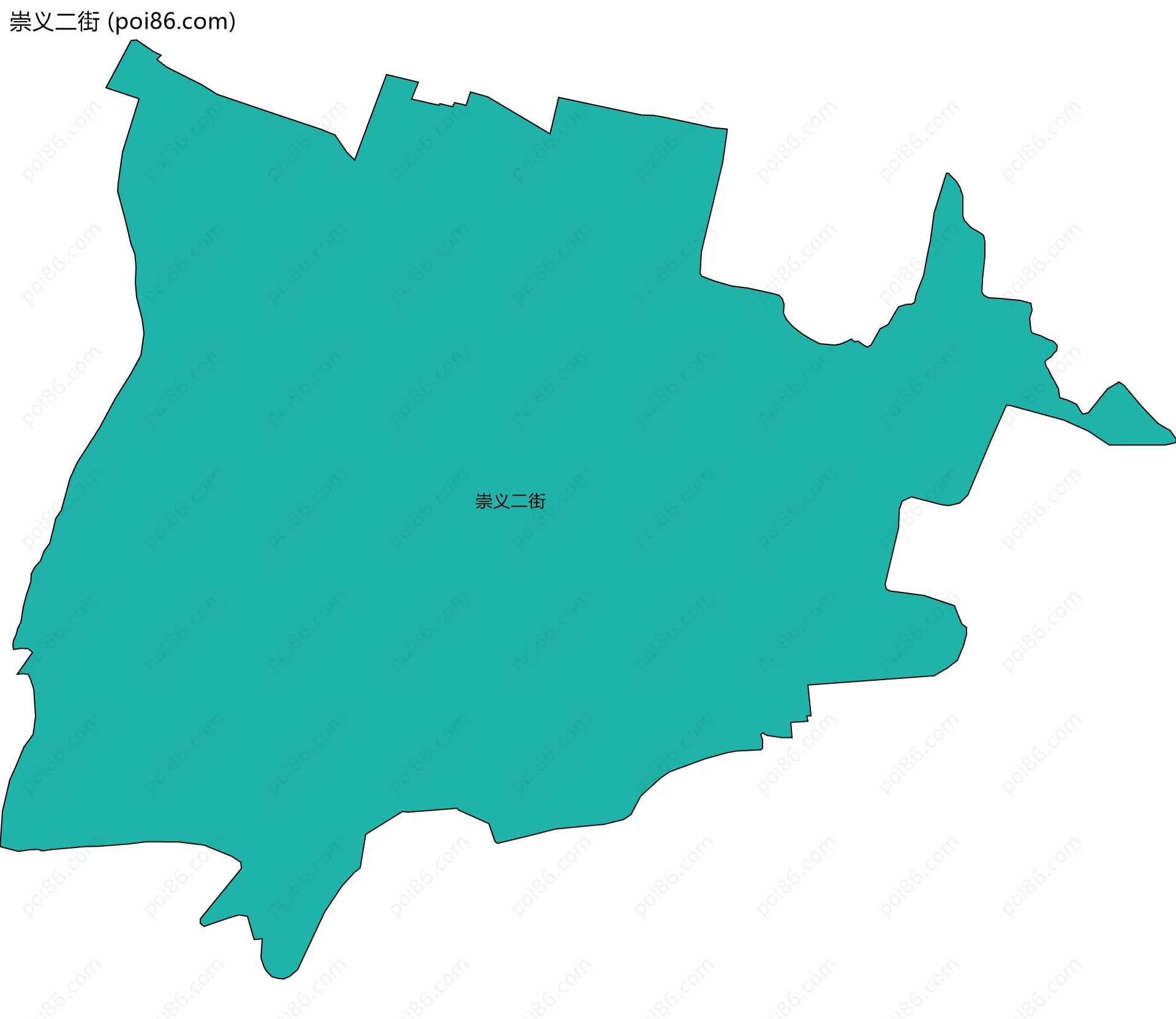 崇义二街边界地图