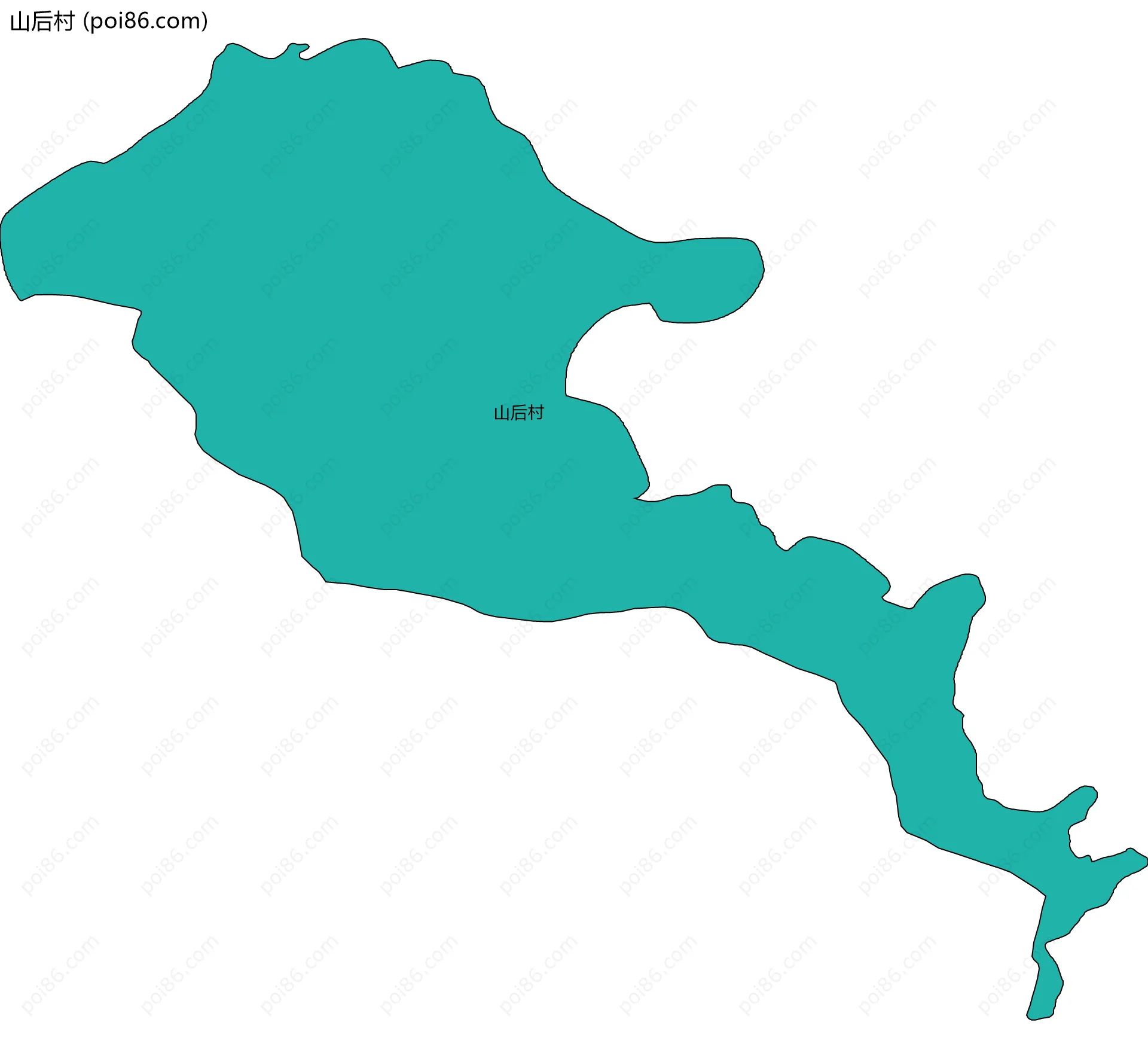 山后村边界地图