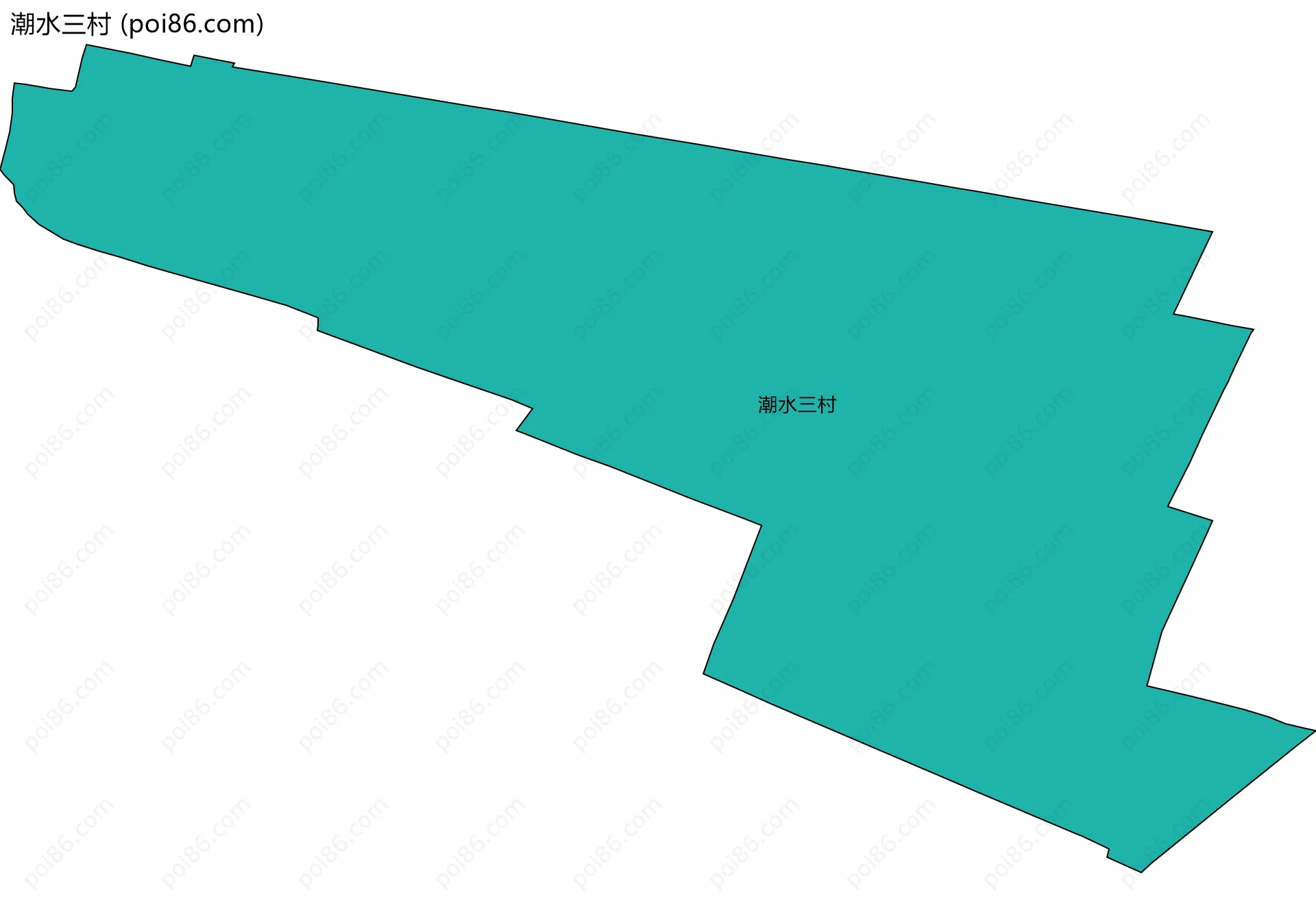 潮水三村边界地图