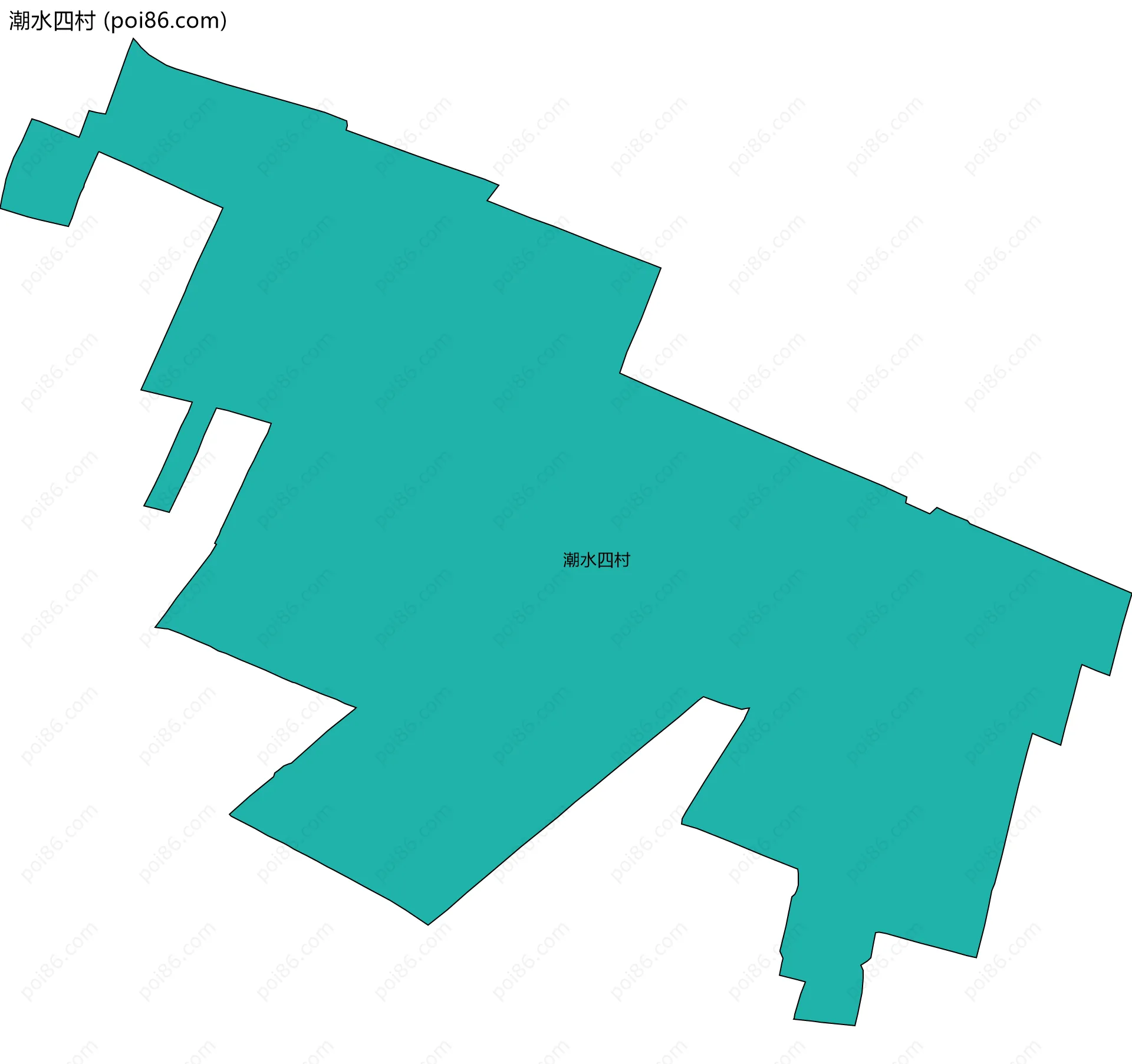 潮水四村边界地图