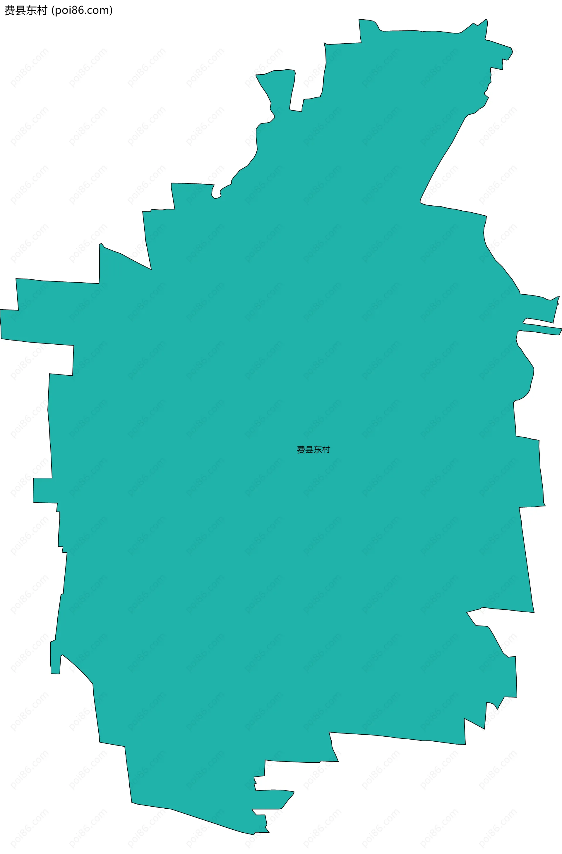 费县东村边界地图