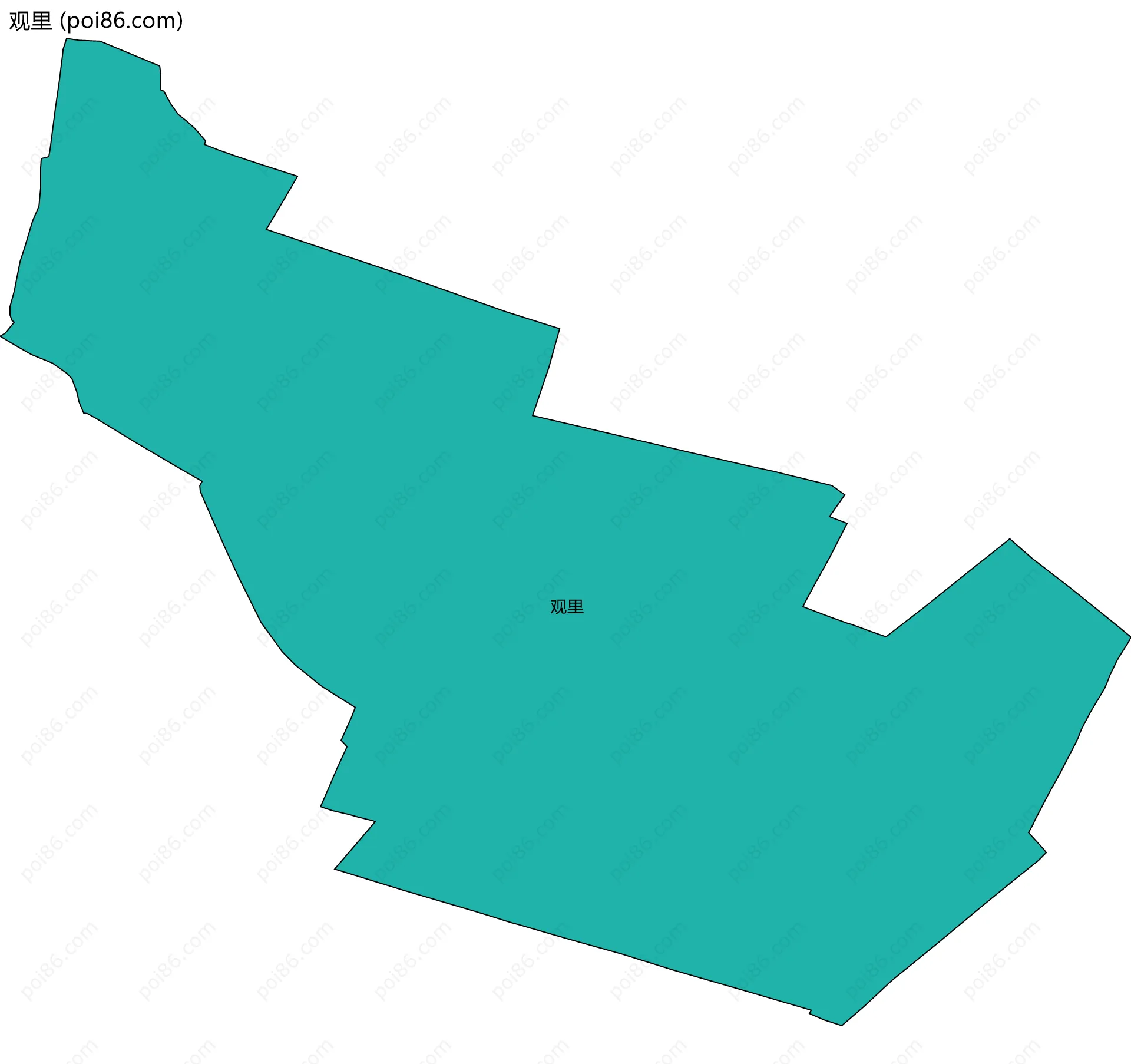 观里边界地图